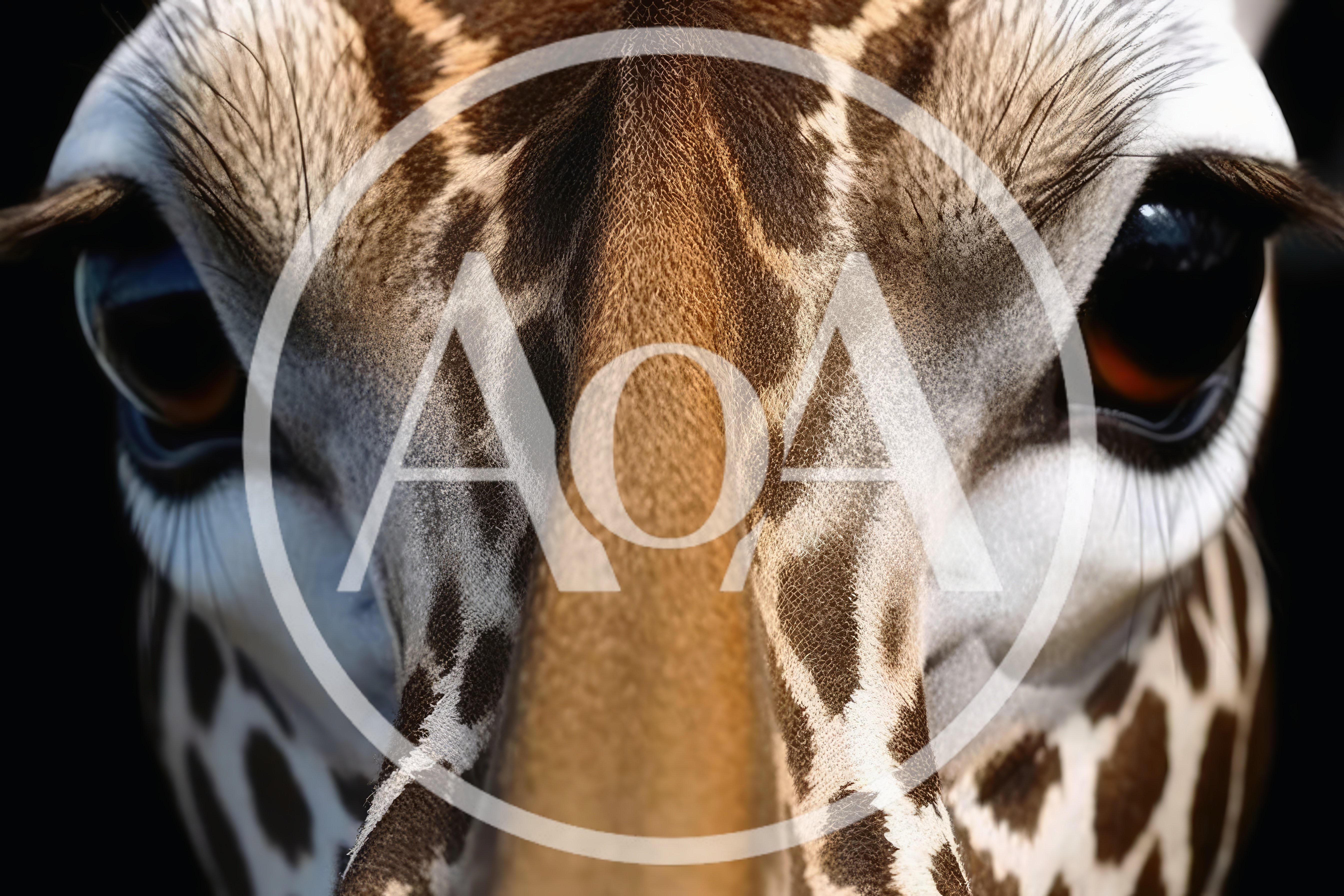 Extreme Close Up Of A Giraffe Face
