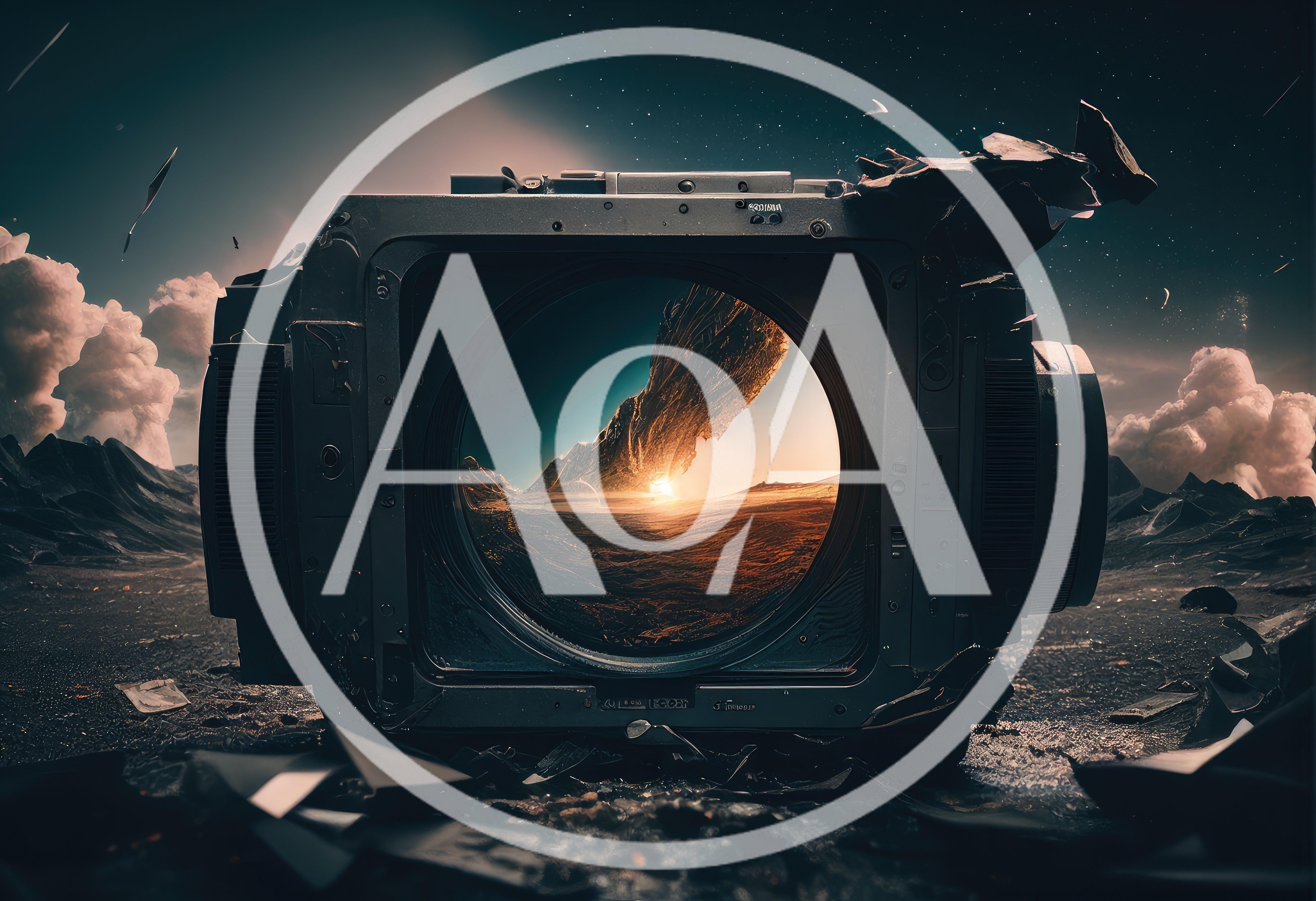 Surreal Camera Lens Capturing A Distant Alien Landscape