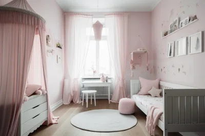 Cozy Pink Themed Bedroom For A Young Girl