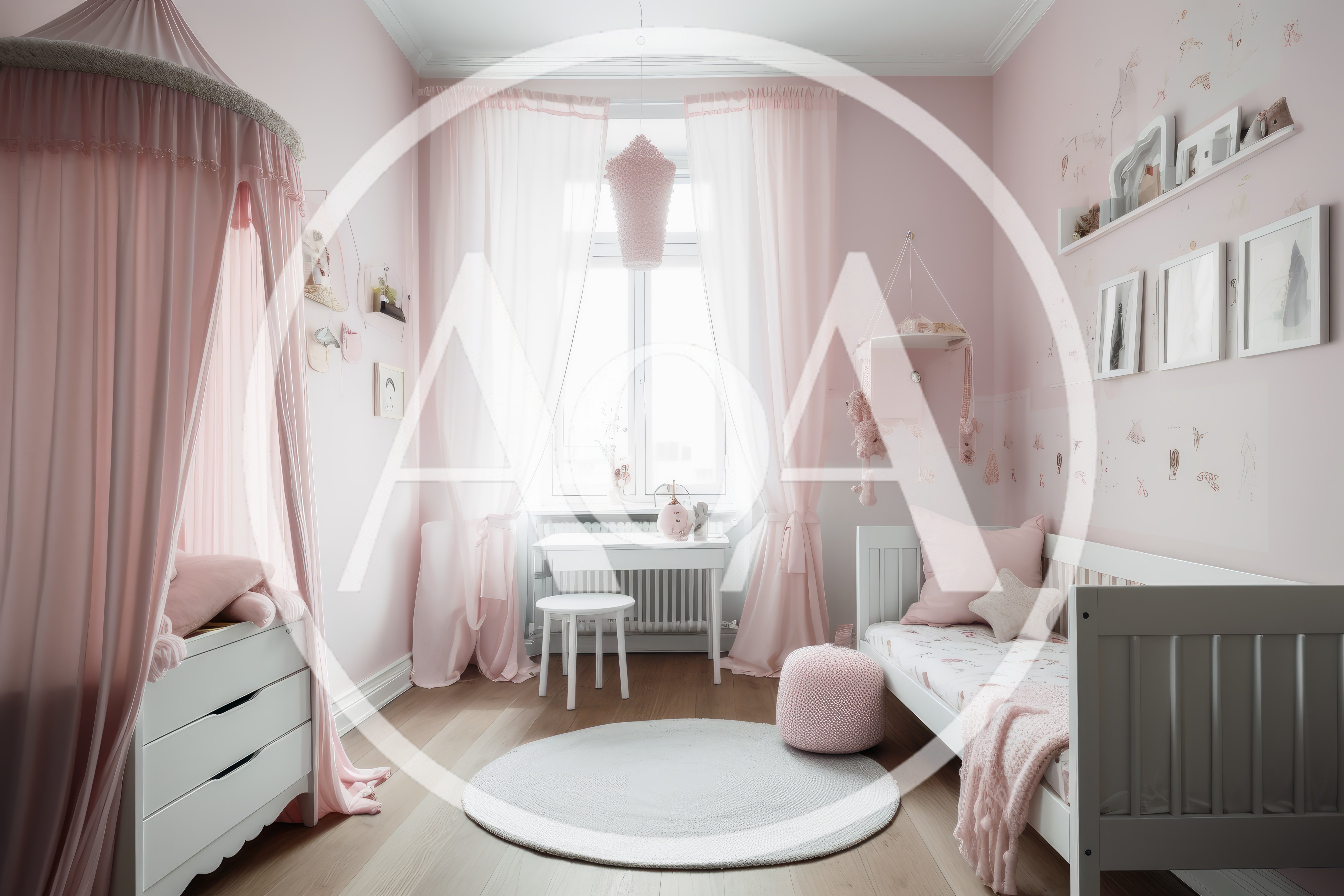 Cozy Pink Themed Bedroom For A Young Girl