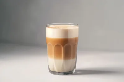 Layered Latte Macchiato in a Glass