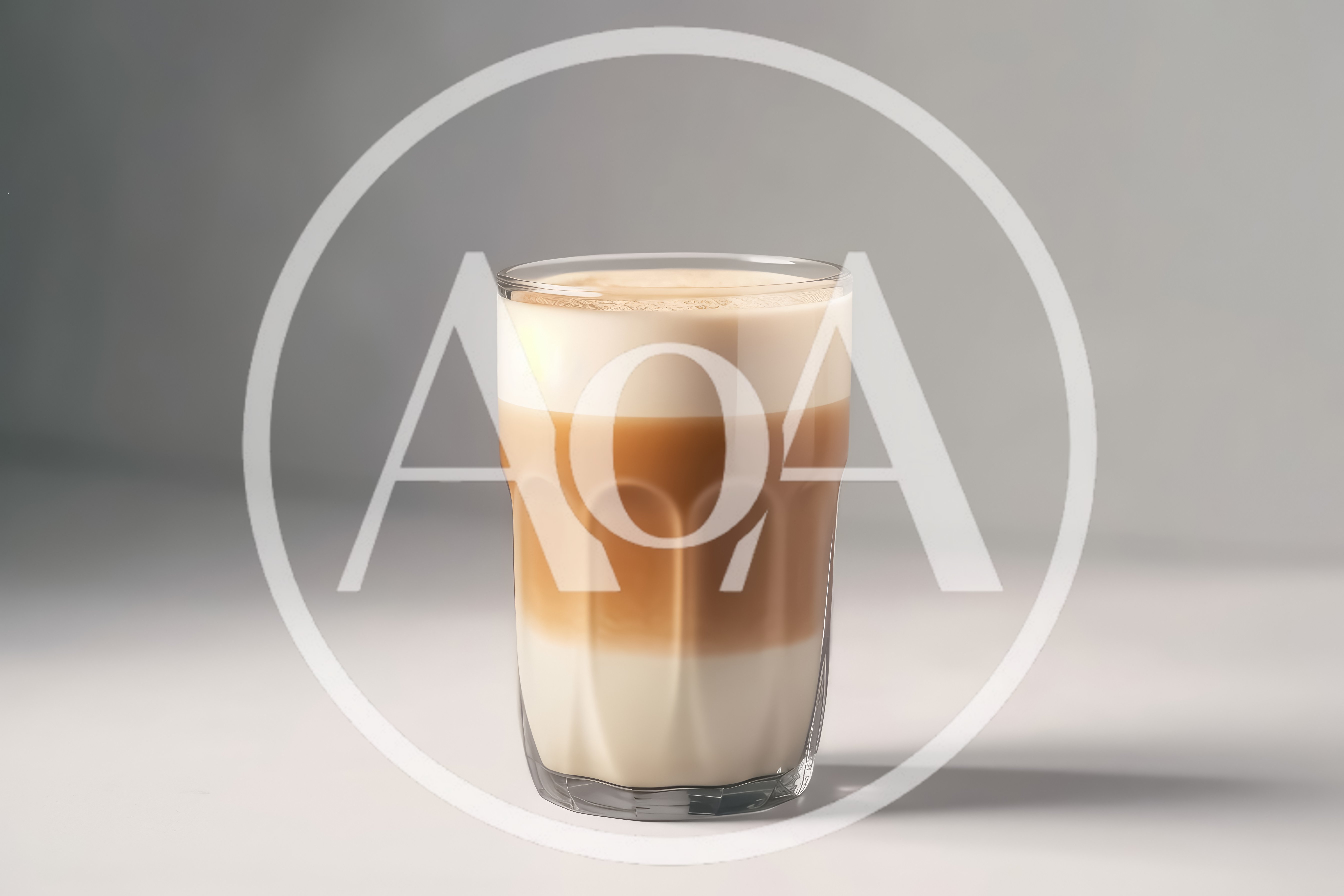 Layered Latte Macchiato in a Glass