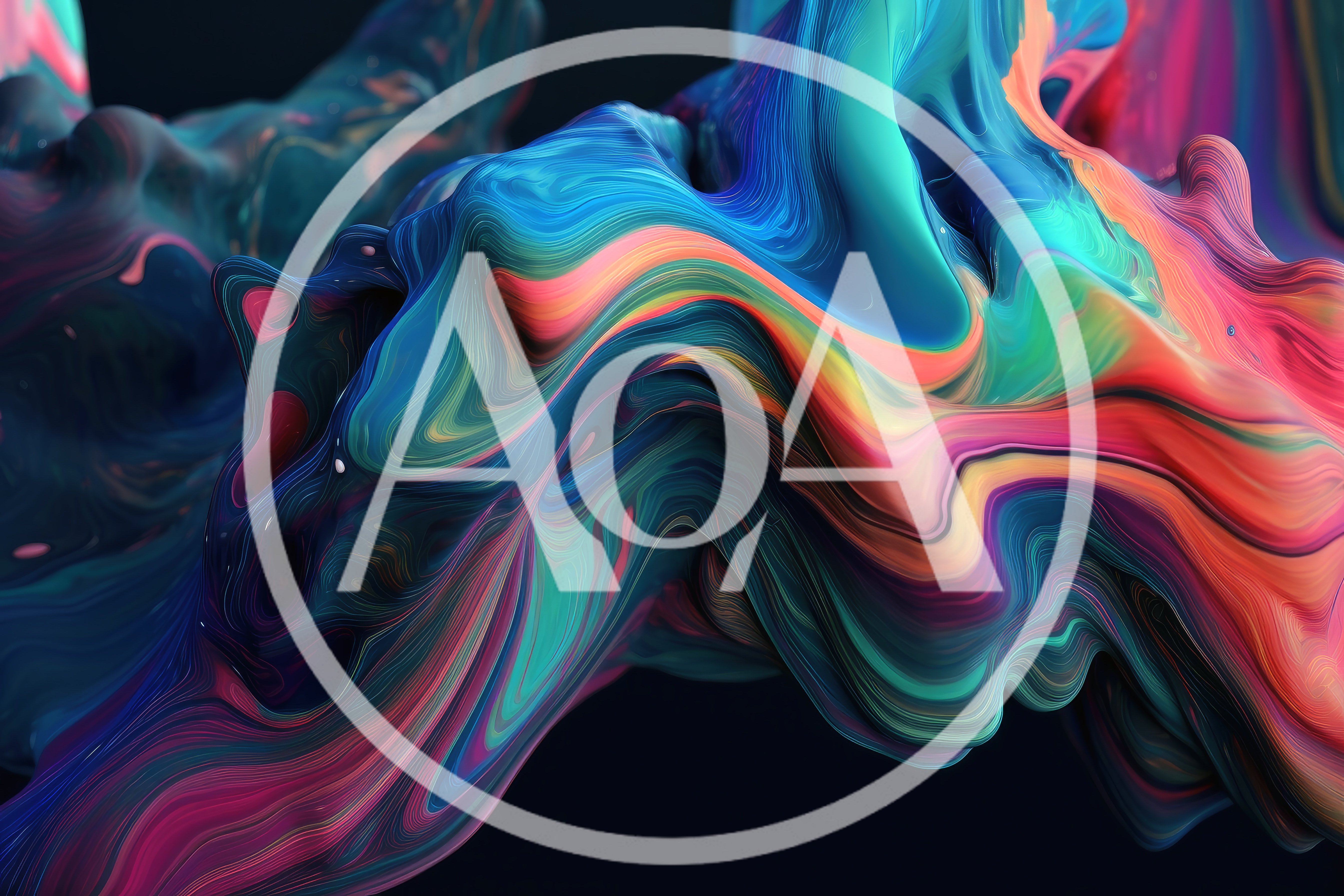 Abstract Fluid Motion With Vibrant Colorful Swirls