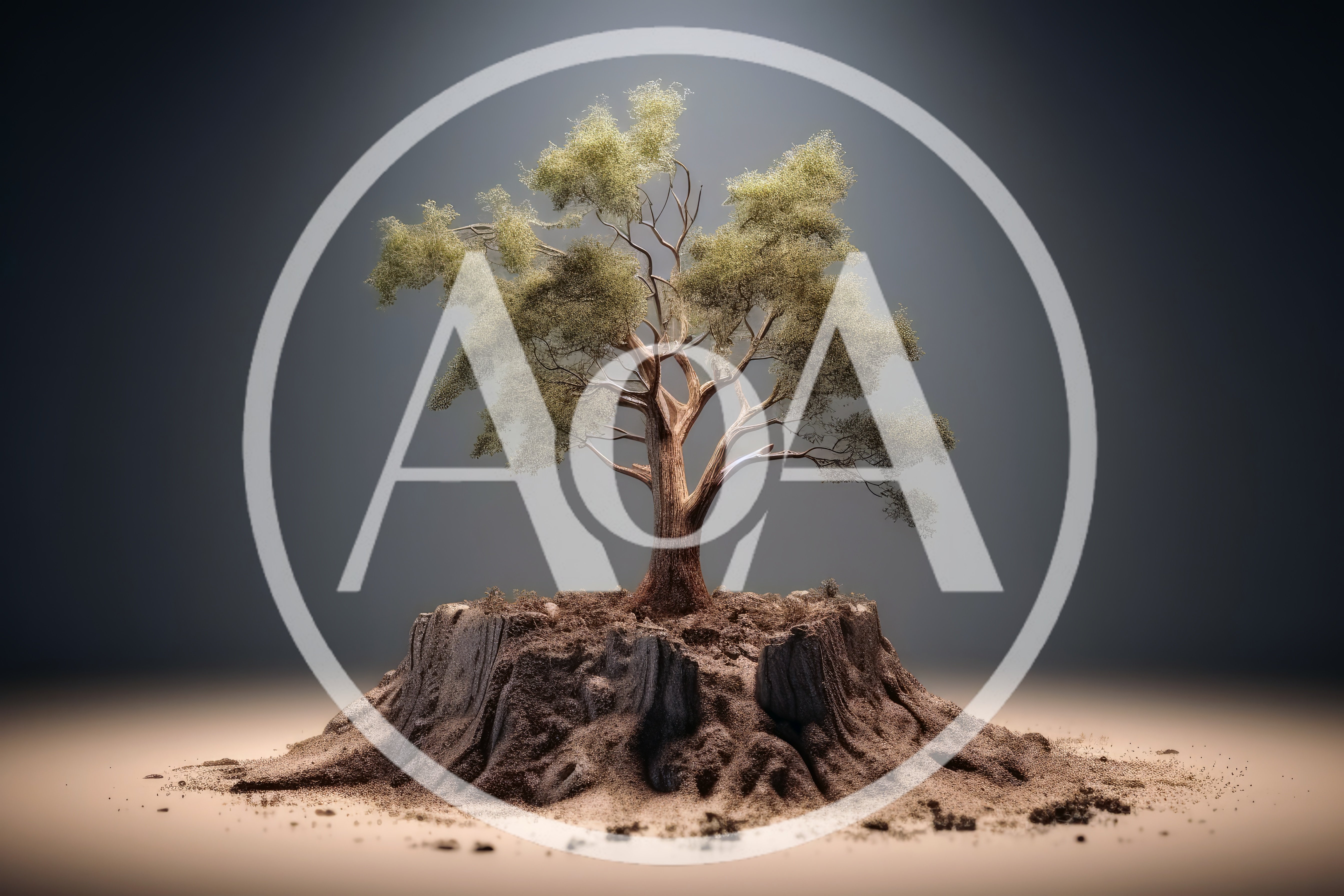 Small Tree Growing From A Large Tree Stump