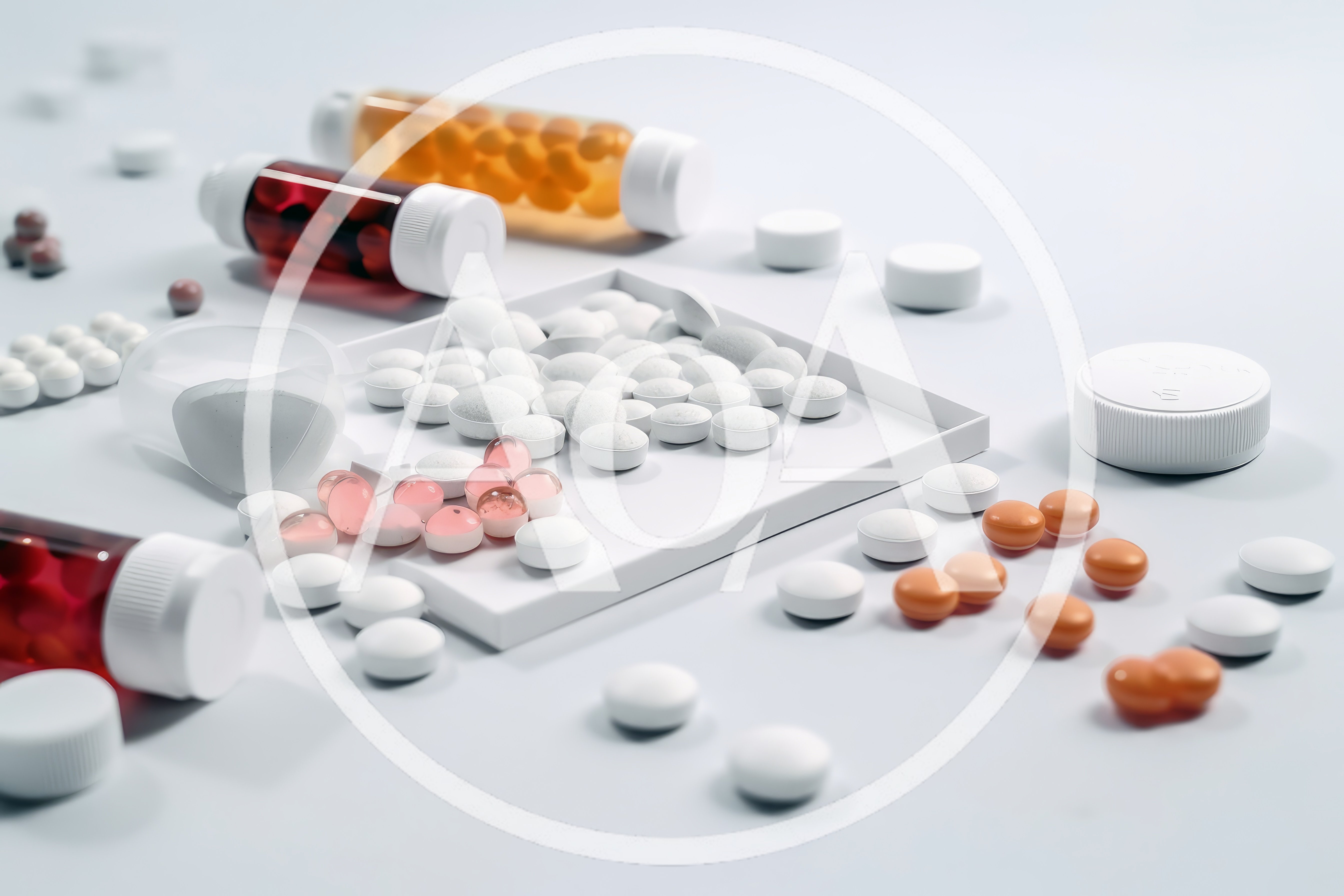 Assorted Pharmaceutical Pills and Medication Bottles