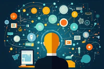 Digital Professional Analyzing Complex Data Network Visualization