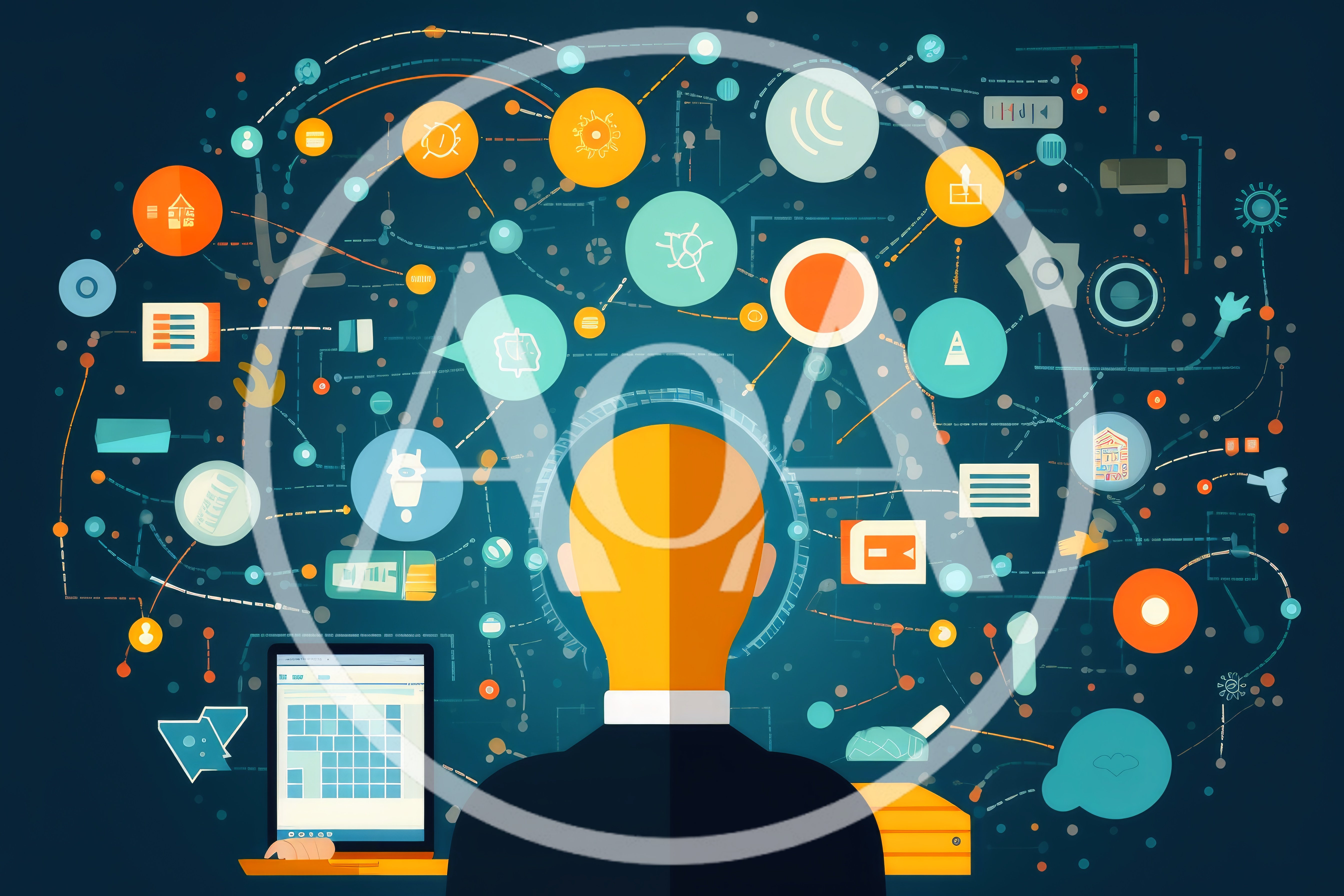 Digital Professional Analyzing Complex Data Network Visualization