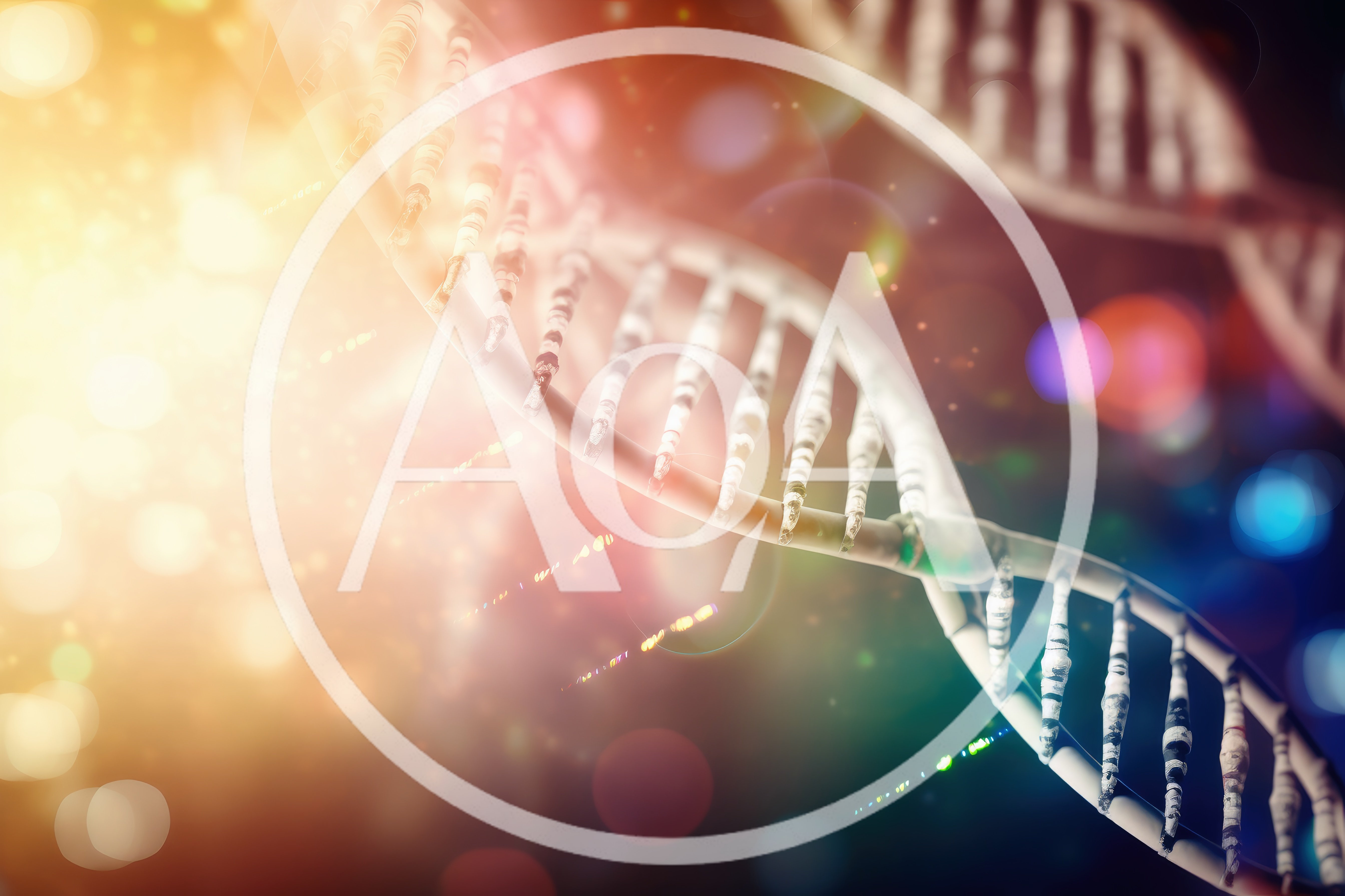 3D Rendered DNA Double Helix Structure