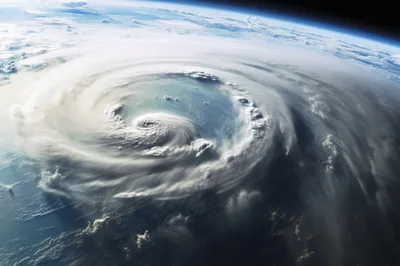 Satellite View Of A Massive Tropical Cyclone