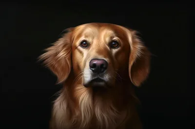 Portrait Of A Golden Retriever Dog