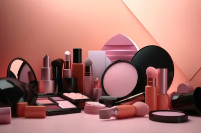 Collection of Pink Makeup Products on Display