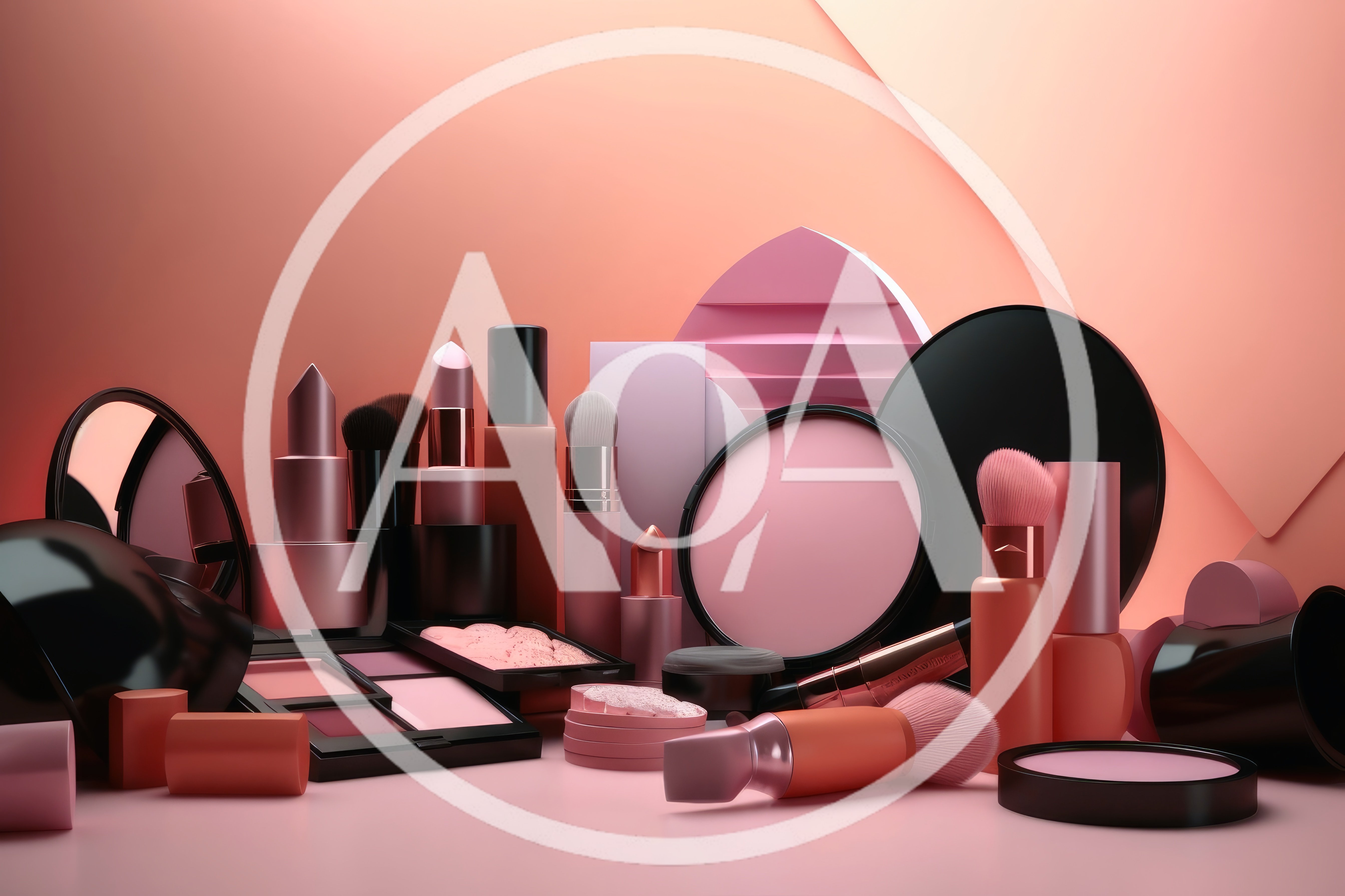 Collection of Pink Makeup Products on Display