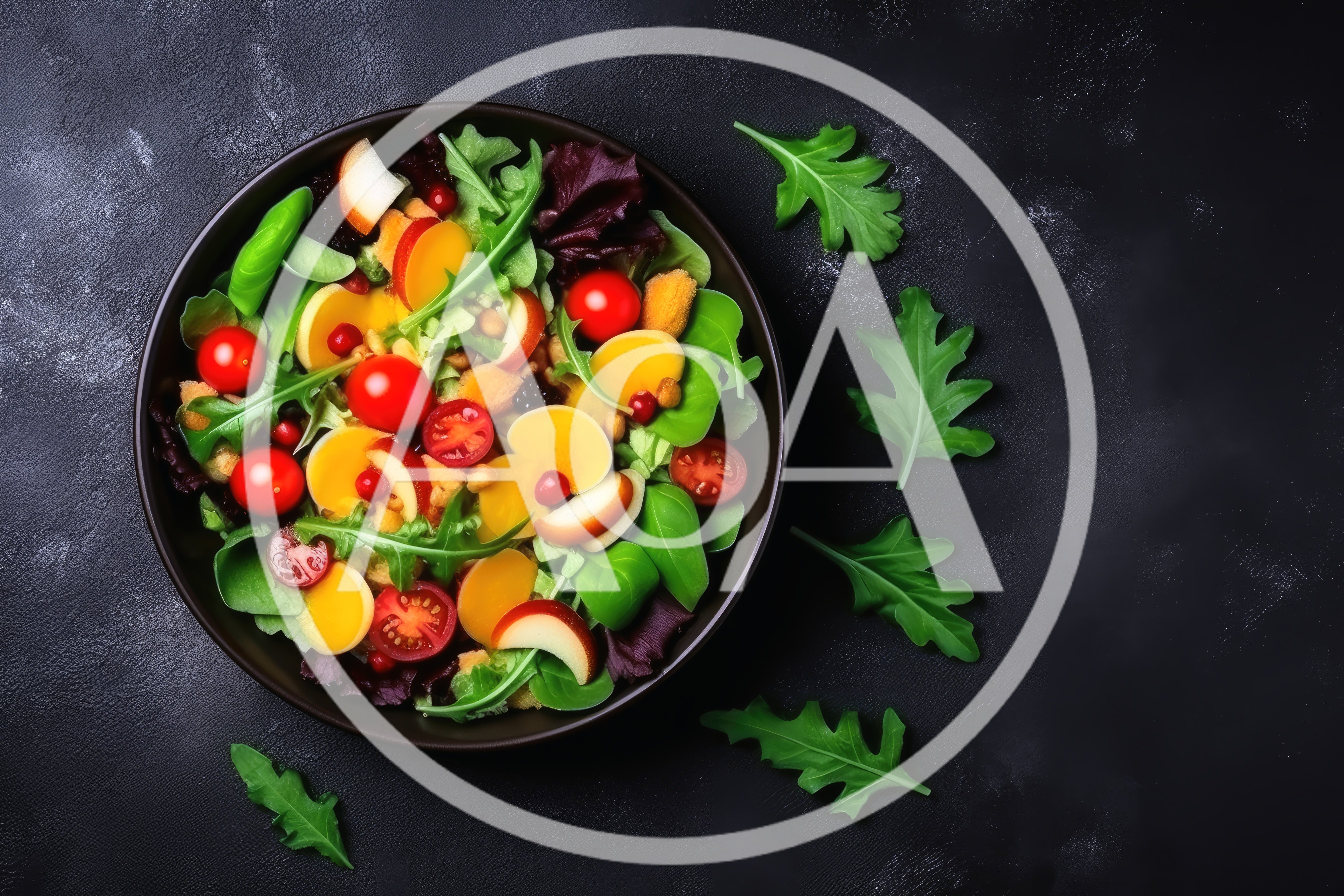 Fresh Salad Bowl With Vegetables And Fruit
