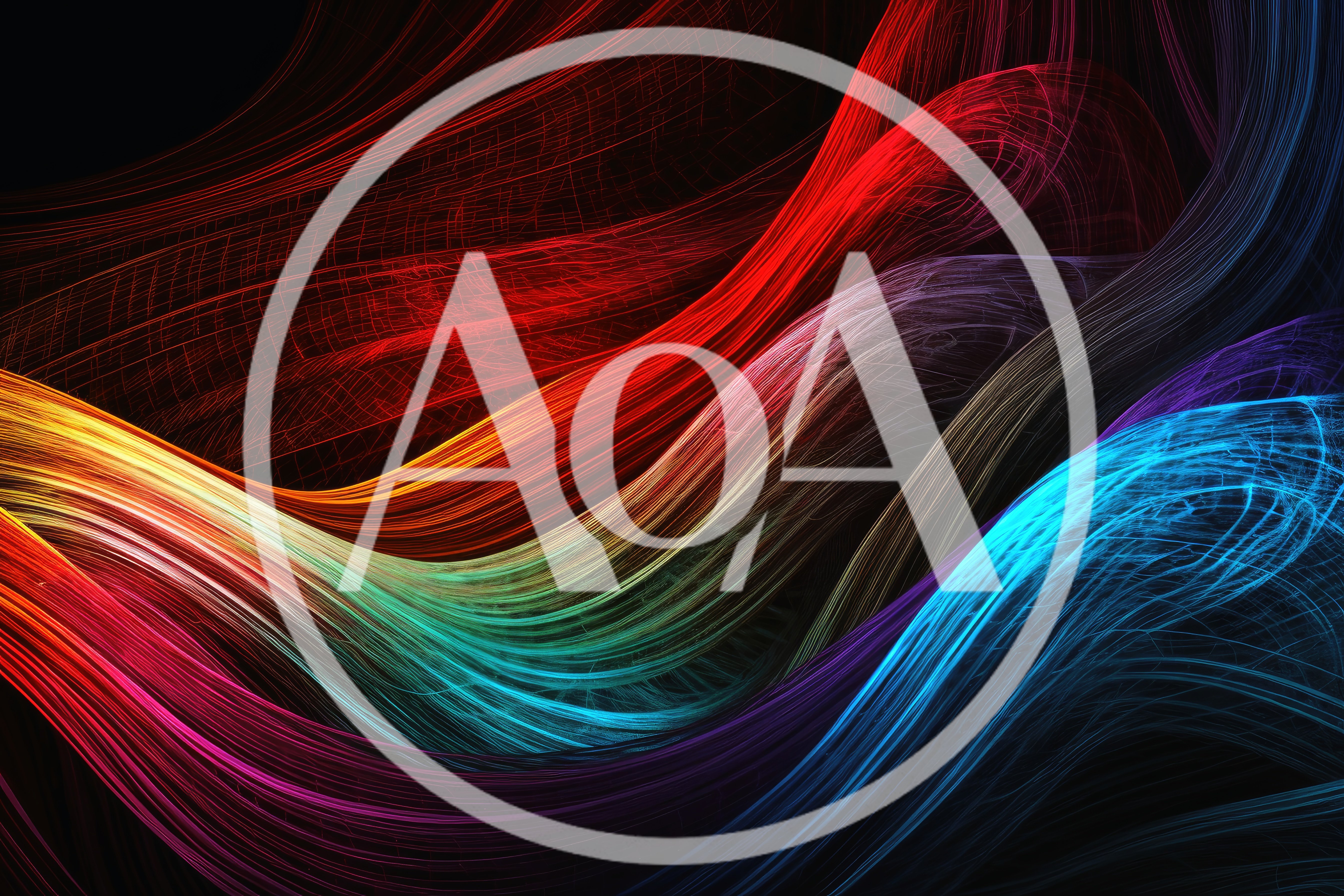 Abstract Flowing Colorful Light Waves Background