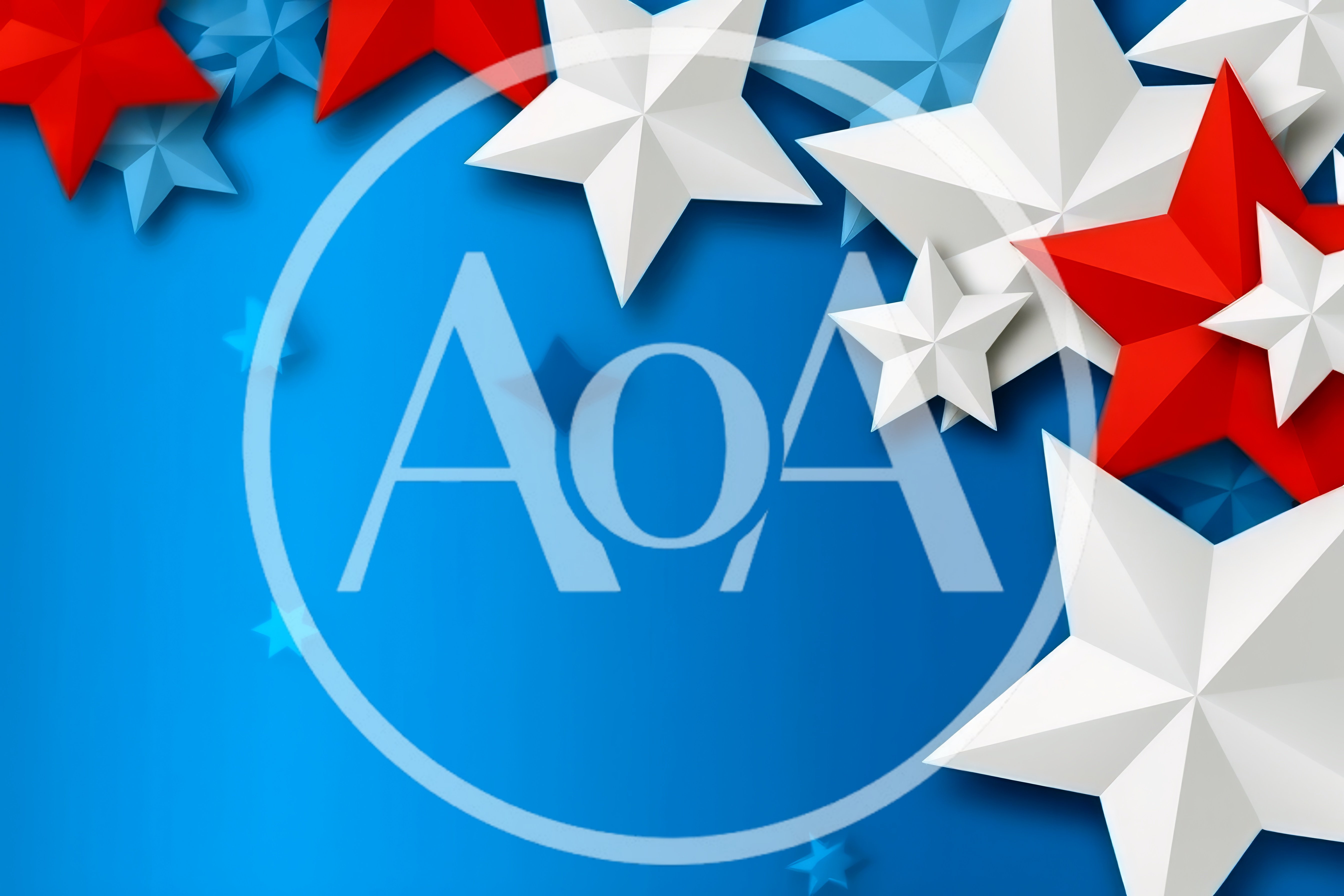 Patriotic 3D Stars Background With Red White And Blue