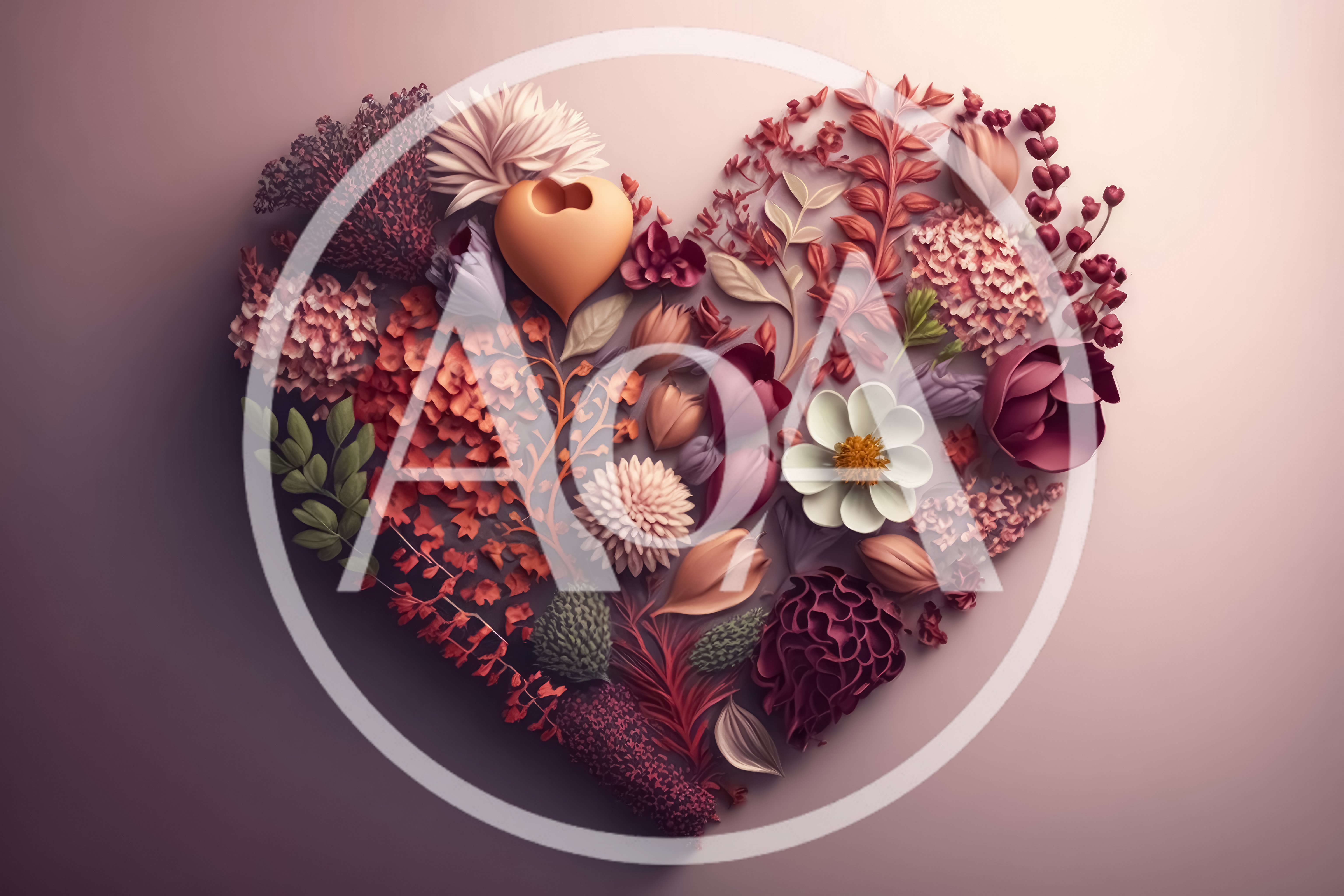 Heart Shape Composition Made Of Assorted Flowers