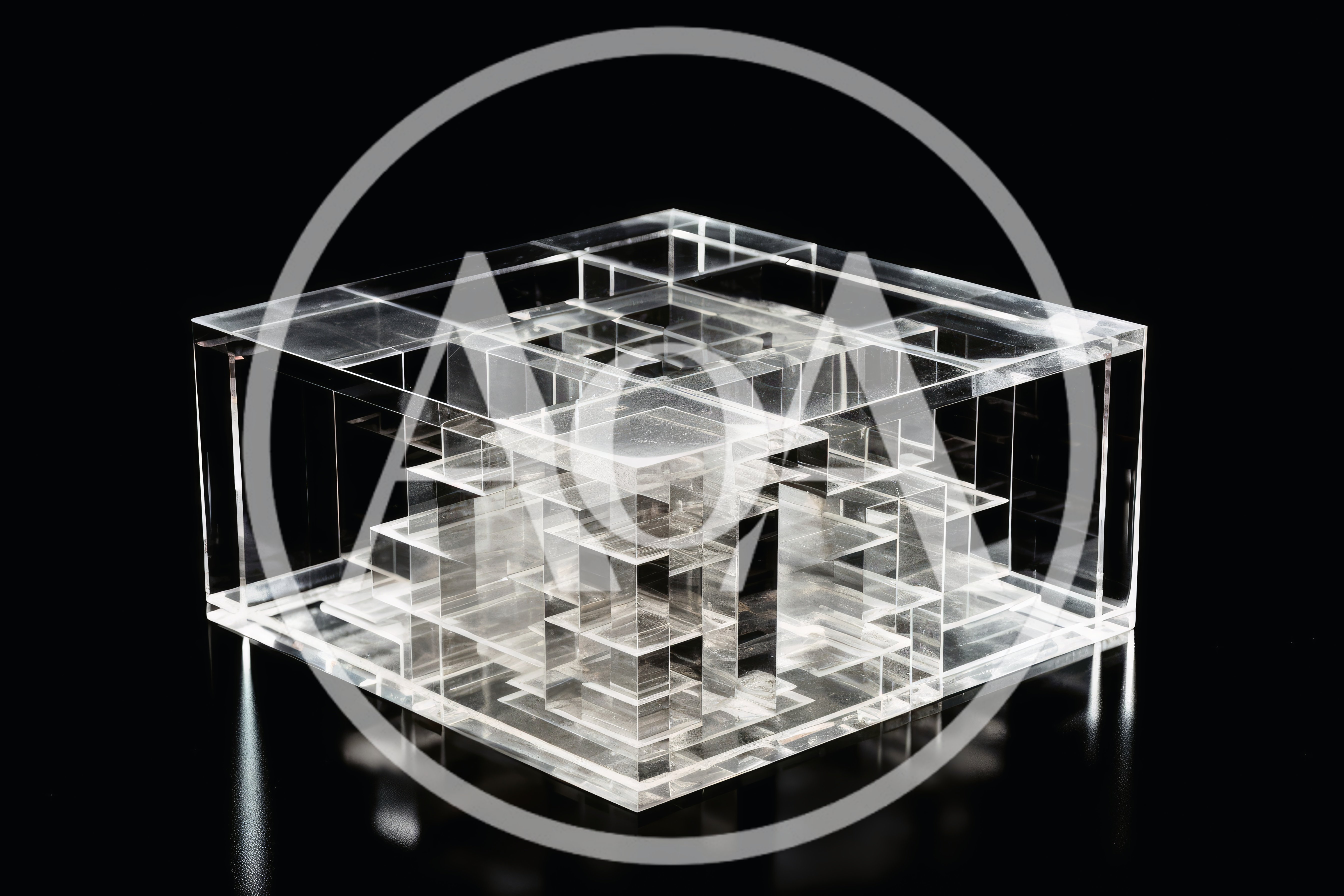 Clear Acrylic Geometric Architectural Model