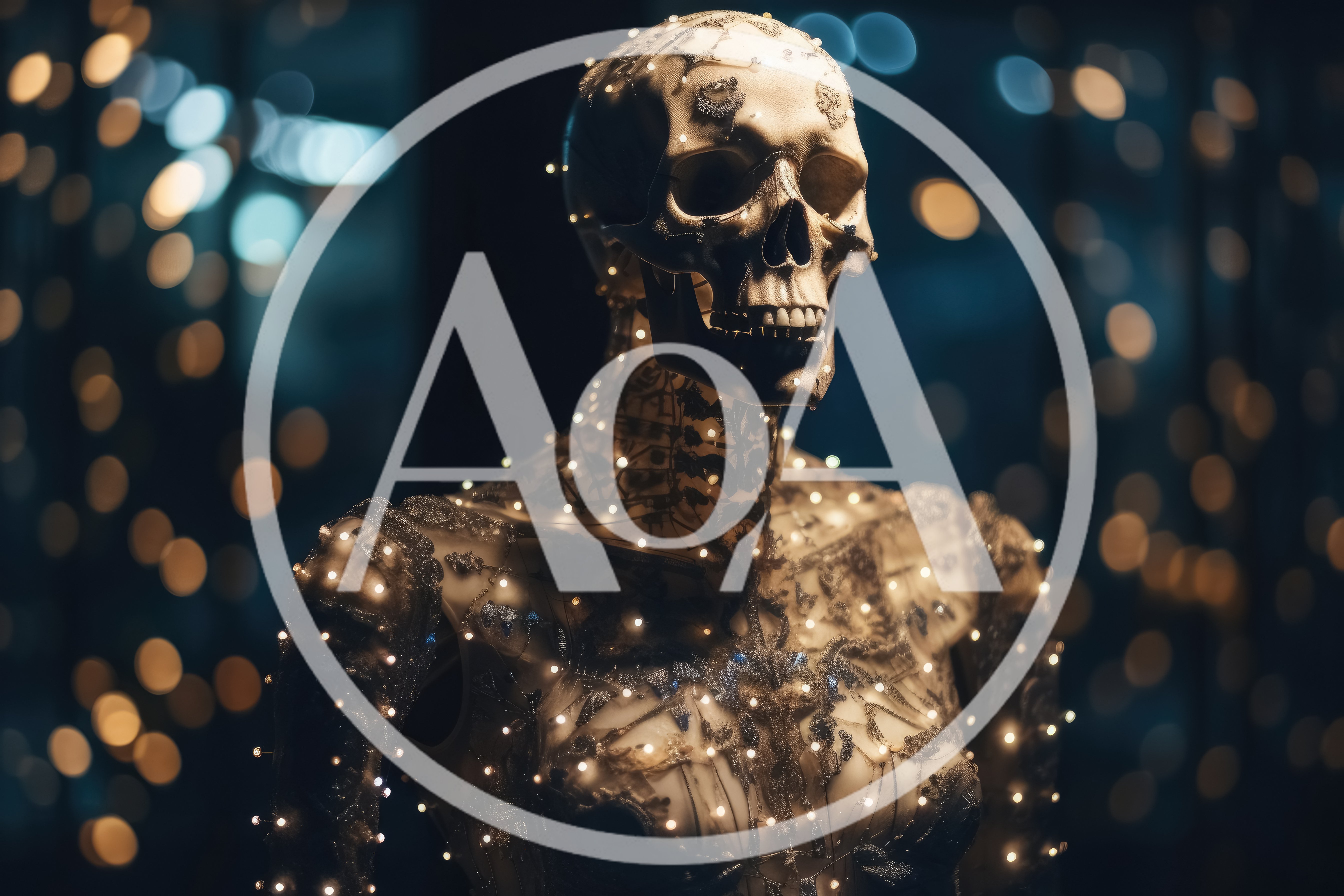 Illuminated Skeleton Mannequin With Fairy Lights