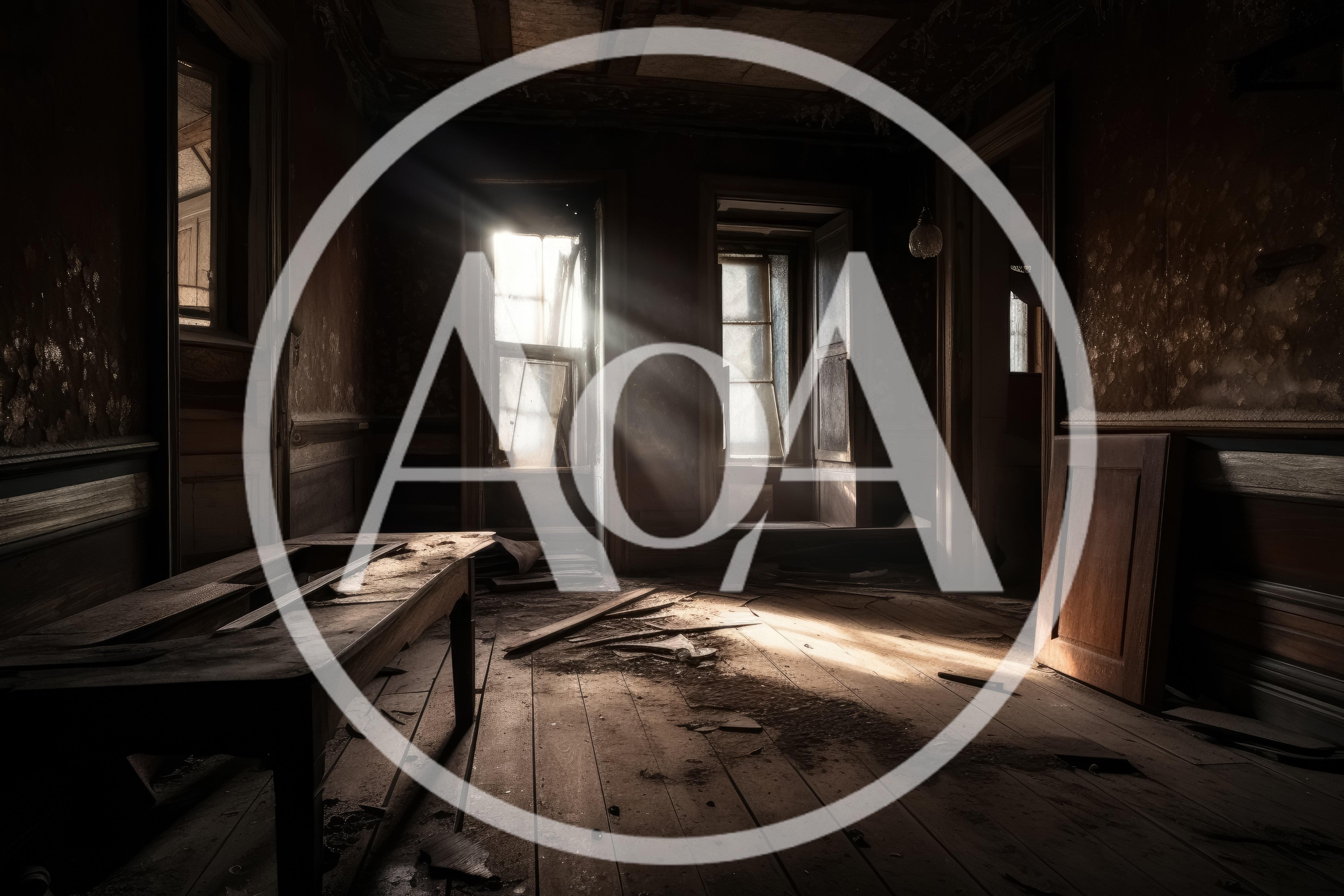 Sunlight Streaming Into An Abandoned Dilapidated Room