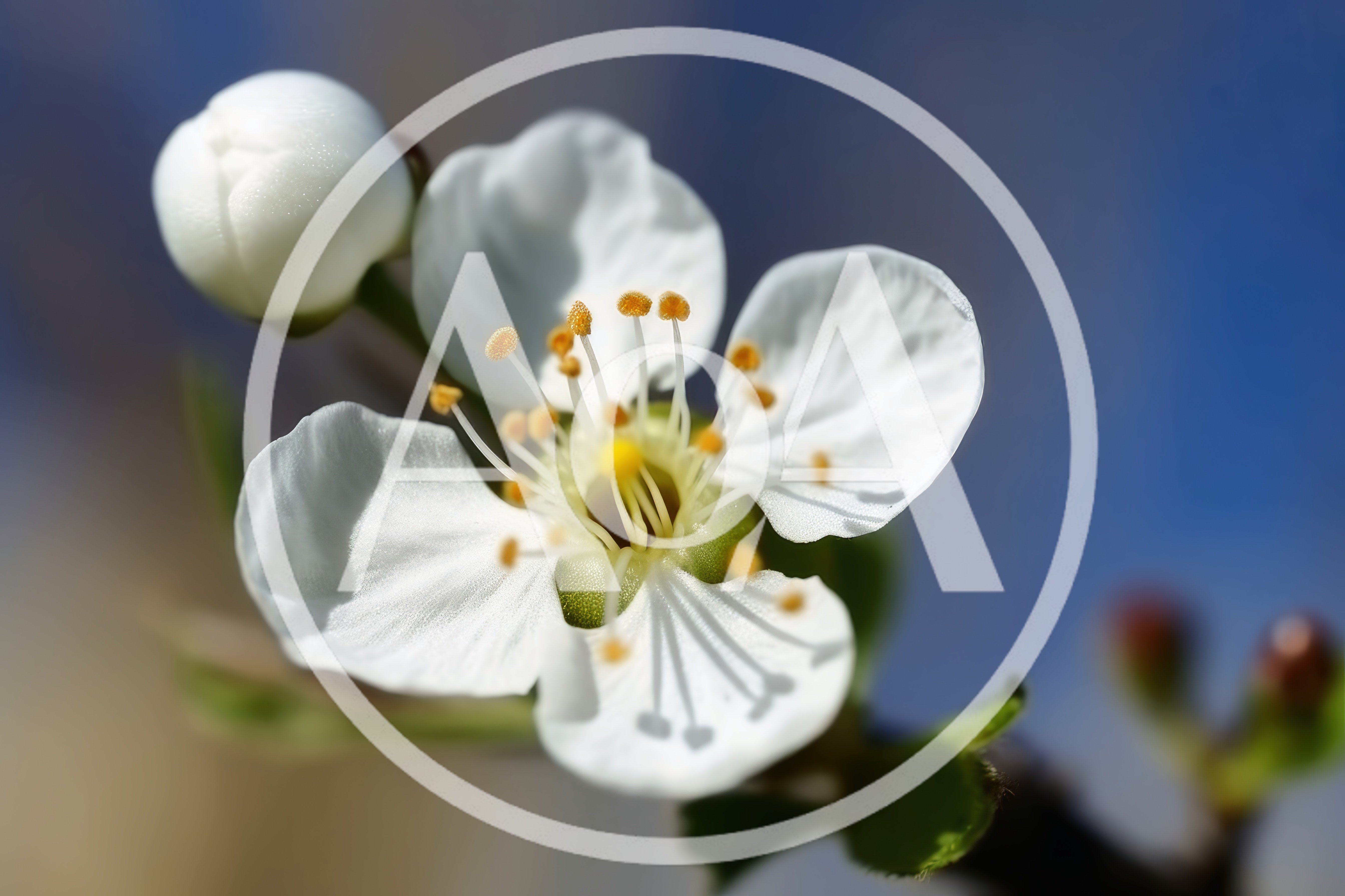 Macro Shot Of A Blooming White Plum Blossom