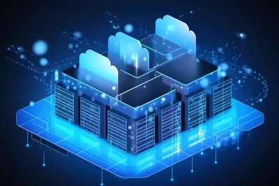 Isometric Data Center Servers With Digital Cloud Computing