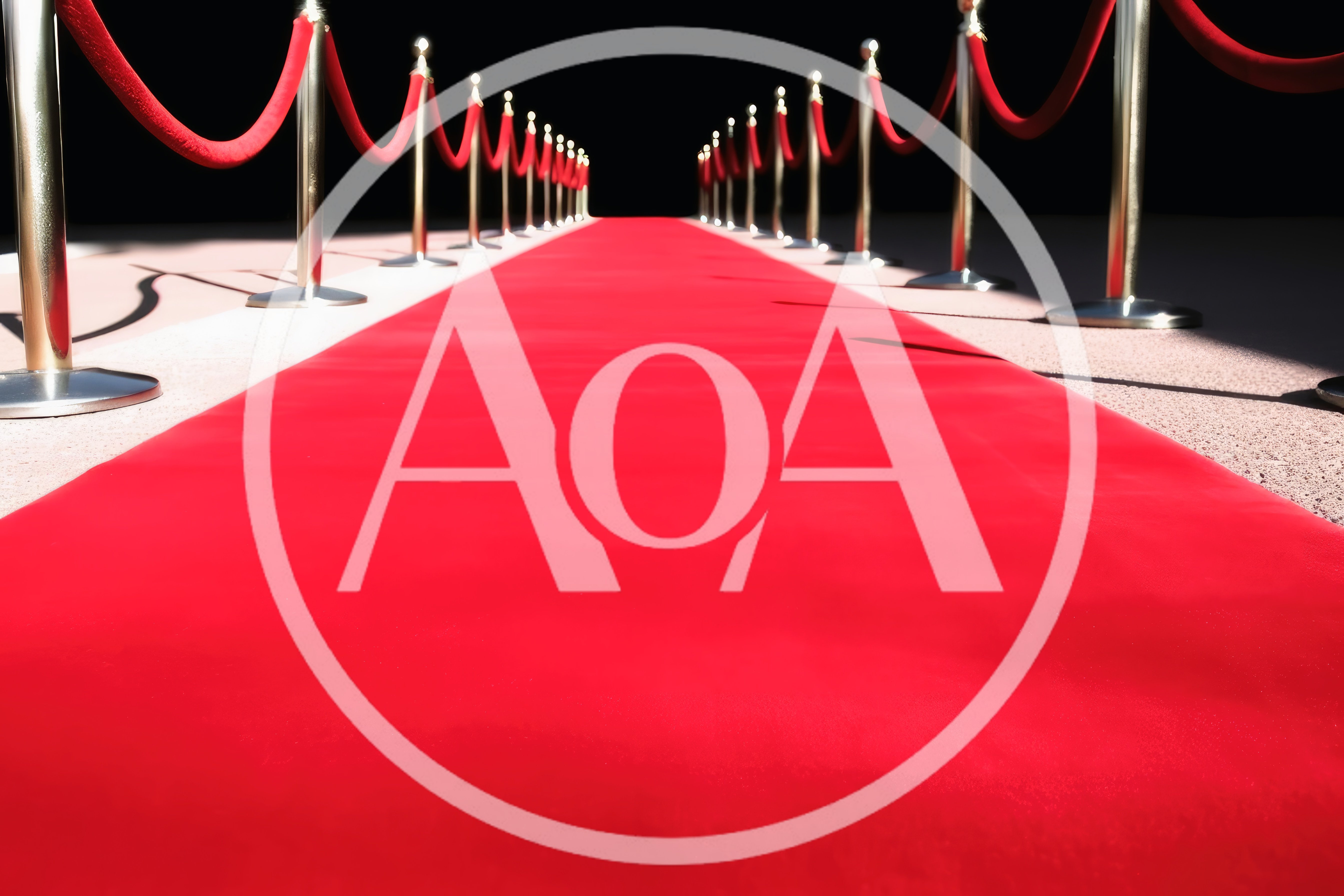 Red Carpet Entrance With Stanchions And Velvet Ropes