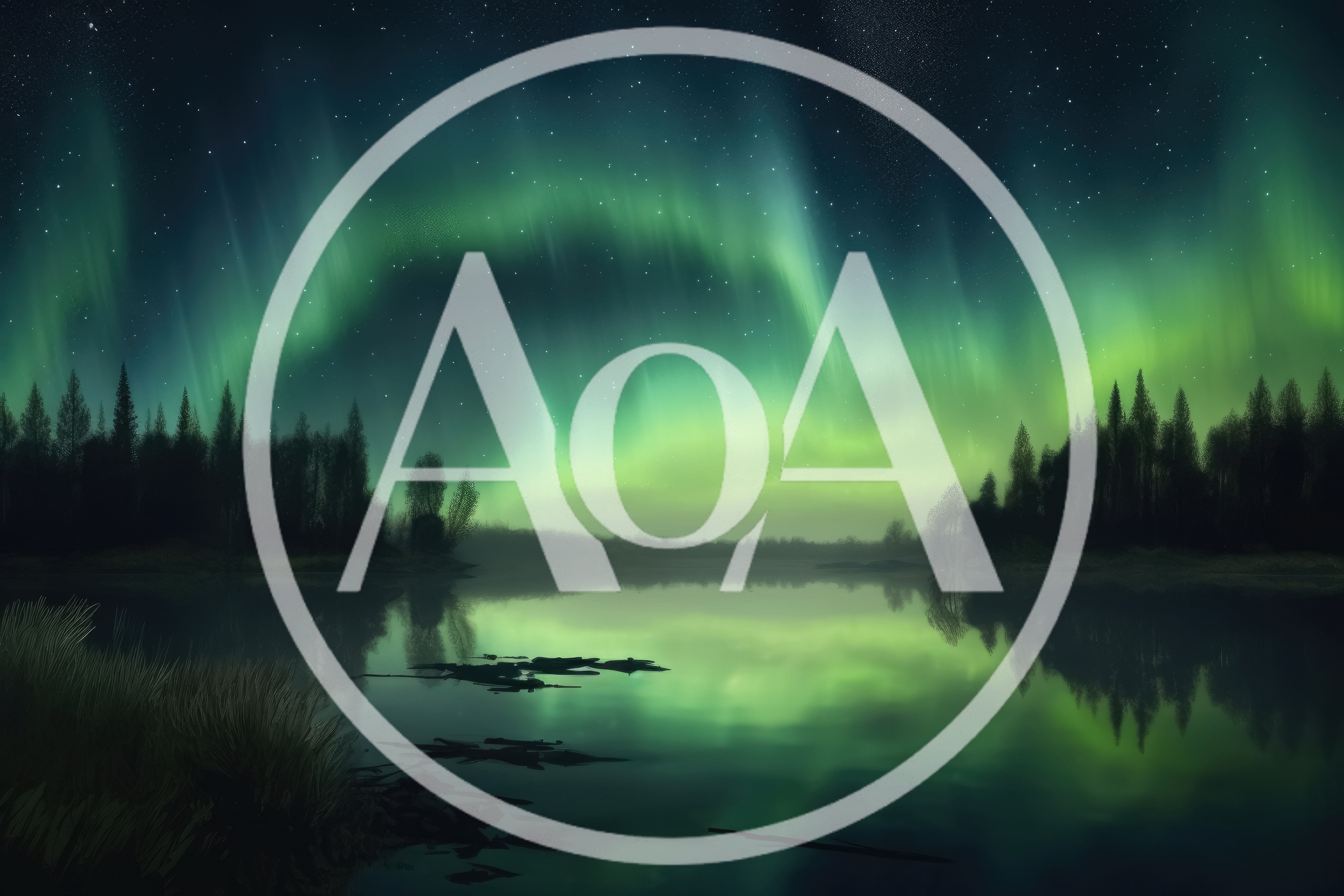 Vibrant Aurora Borealis Over A Calm Forest Lake