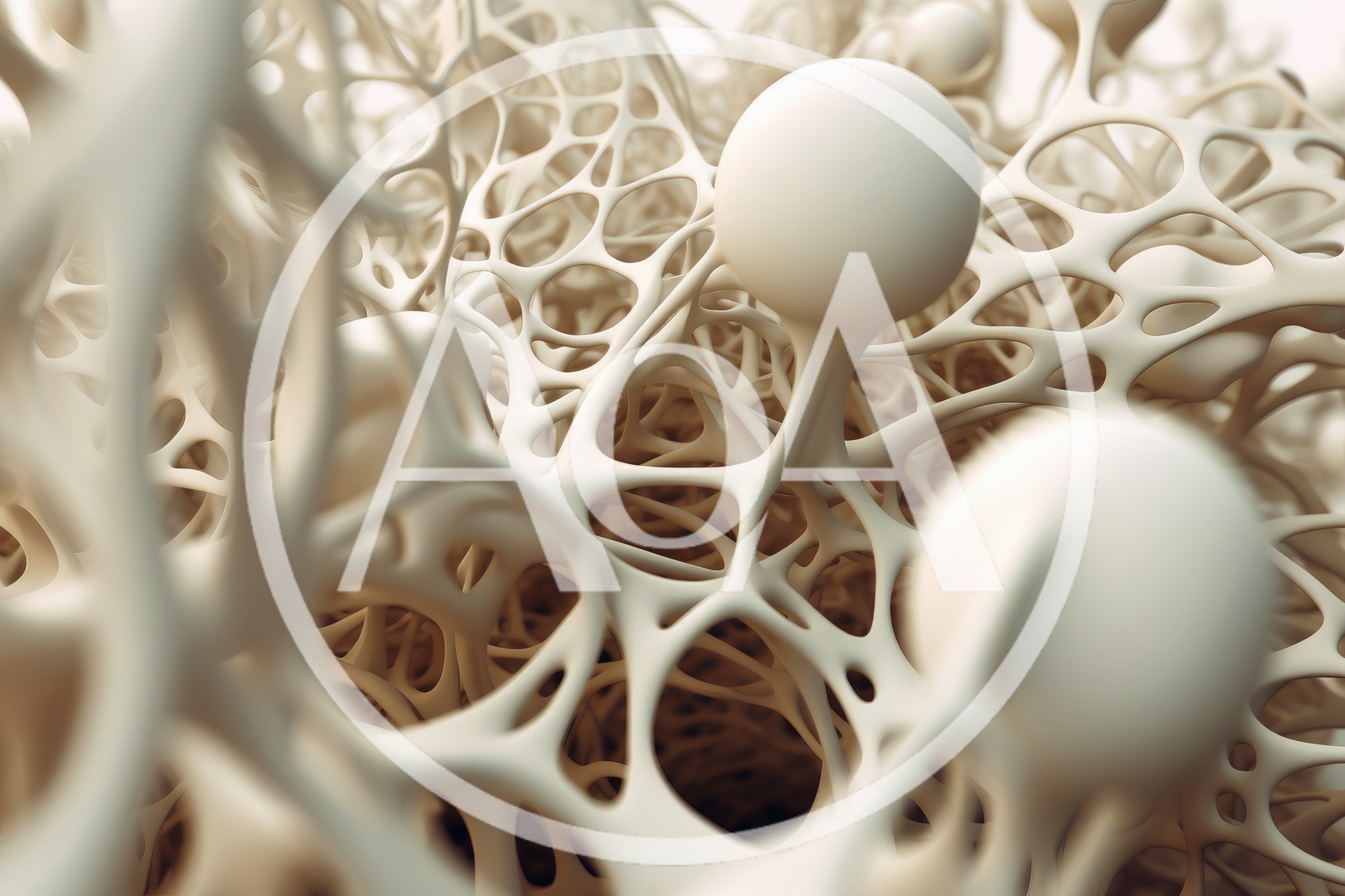 Abstract 3D Render of Porous Bone Structure