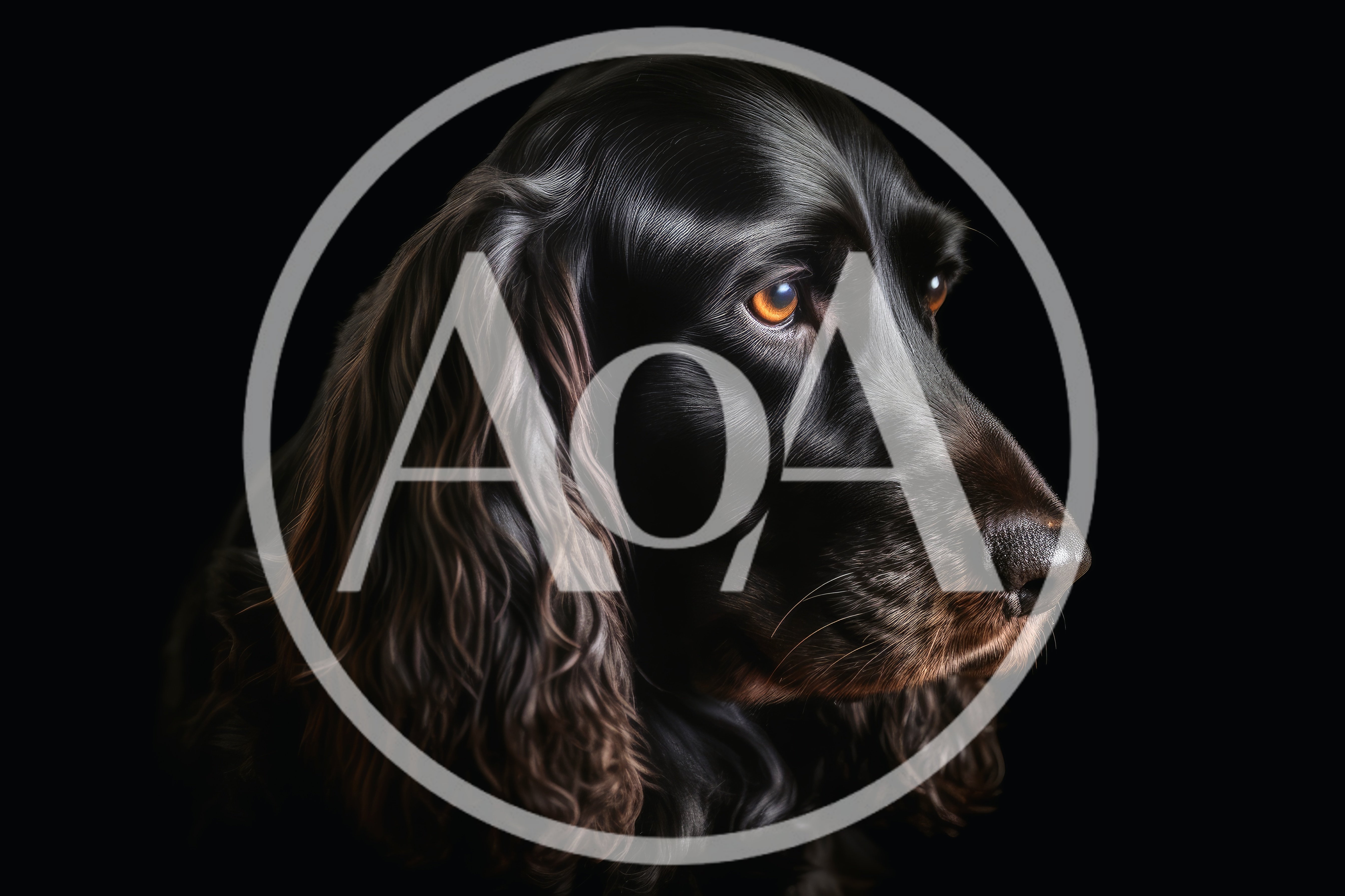Portrait Of A Black Cocker Spaniel Dog