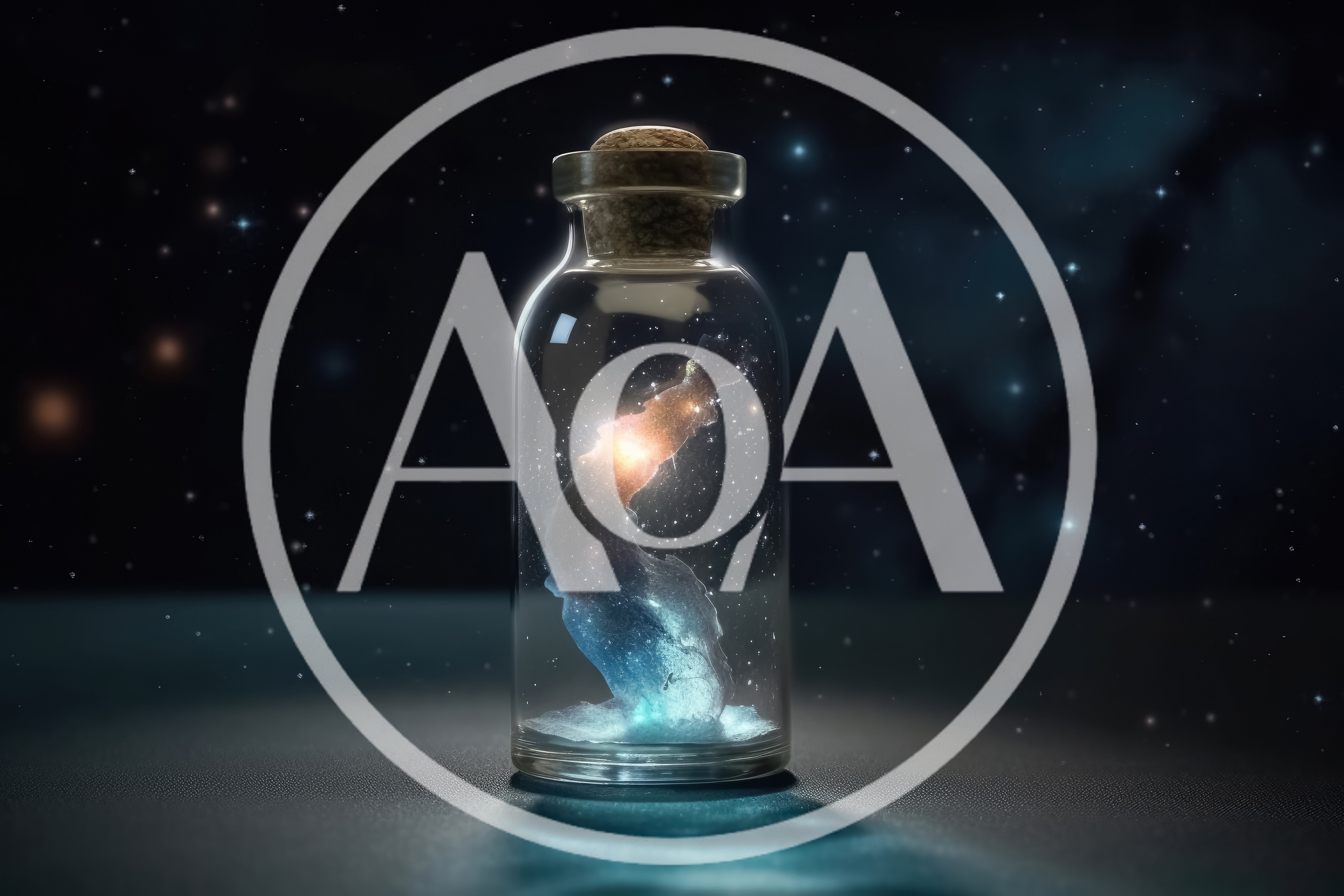Nebula Contained Inside A Glass Bottle