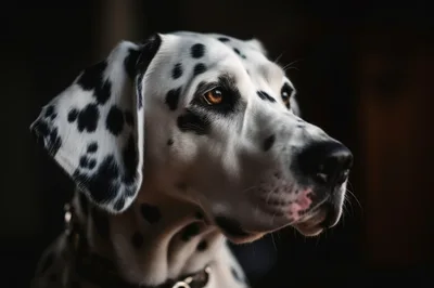 Portrait Of A Dalmatian Dog In Profile