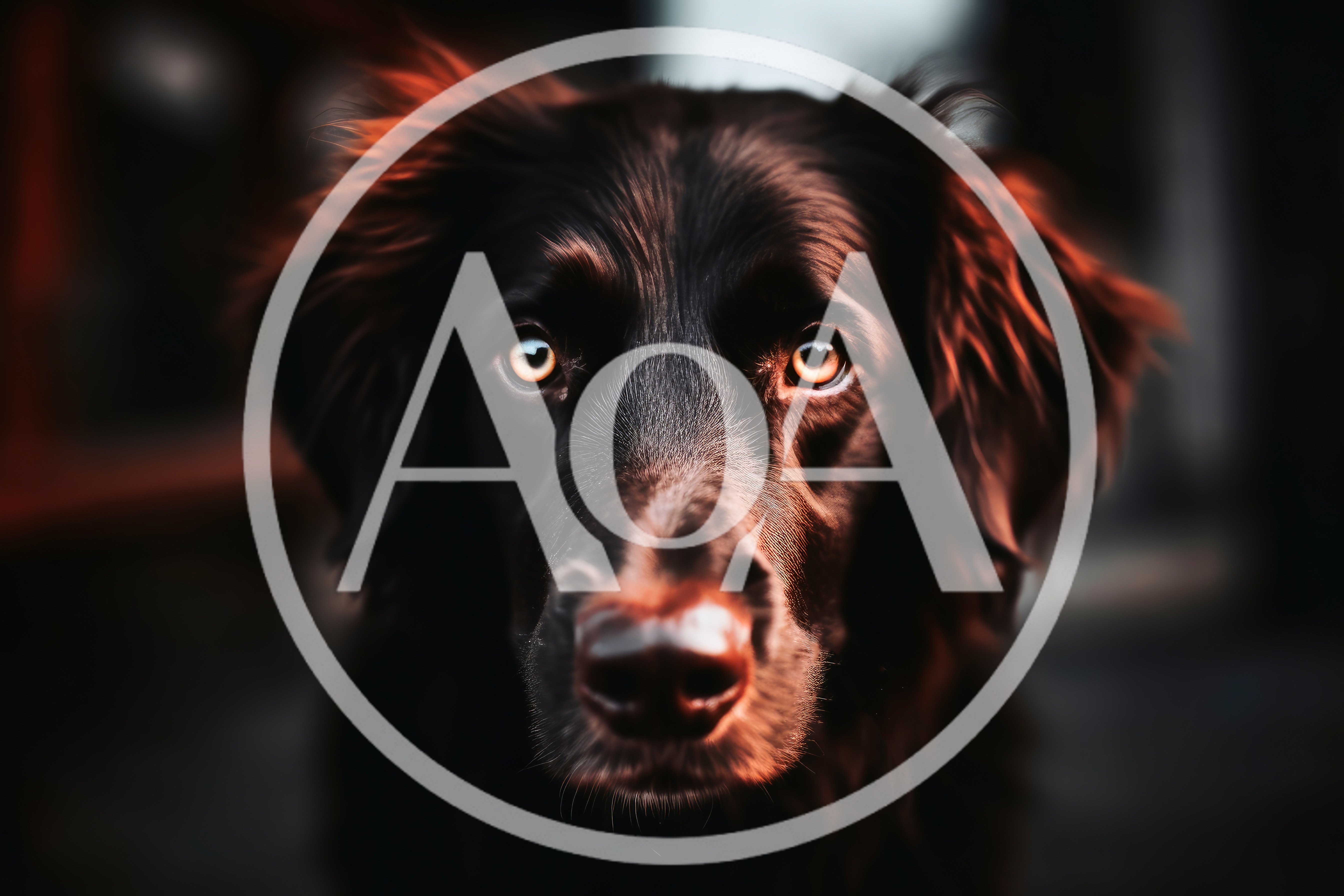 Close Up Portrait Of A Black Dog