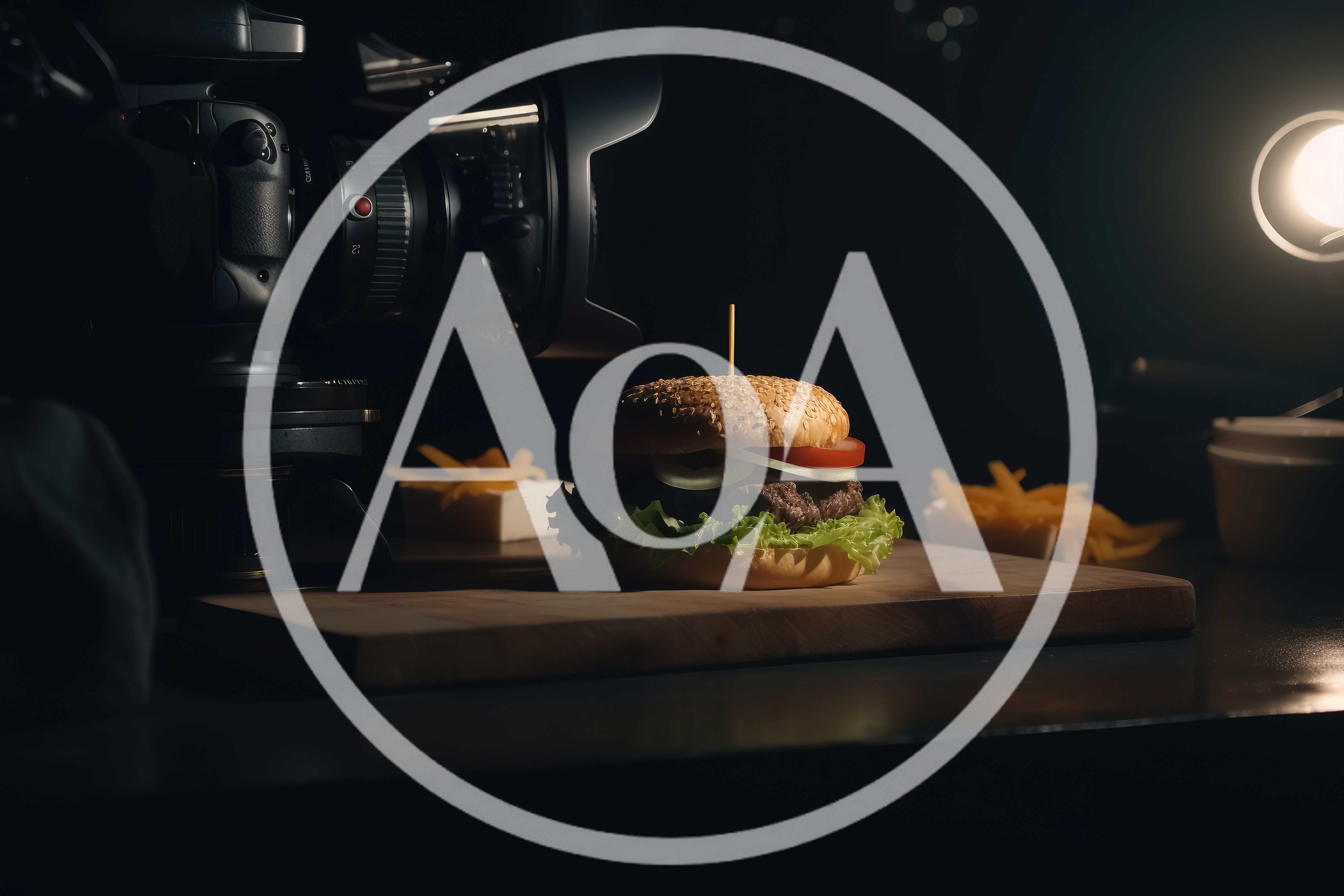 Professional Food Photography Setup With A Gourmet Burger