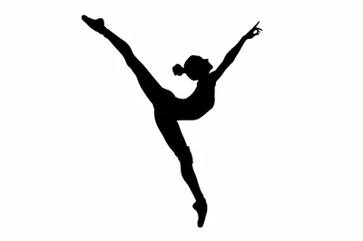 Silhouette Of A Gymnast Performing A Leap