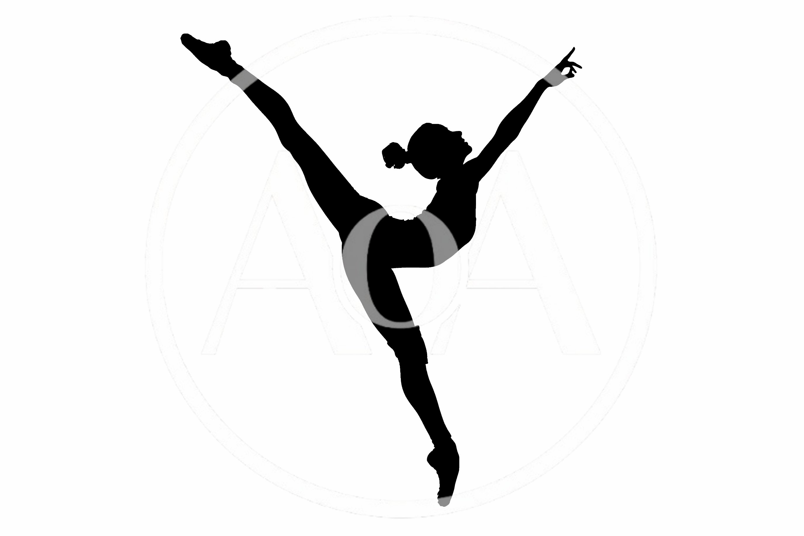 Silhouette Of A Gymnast Performing A Leap