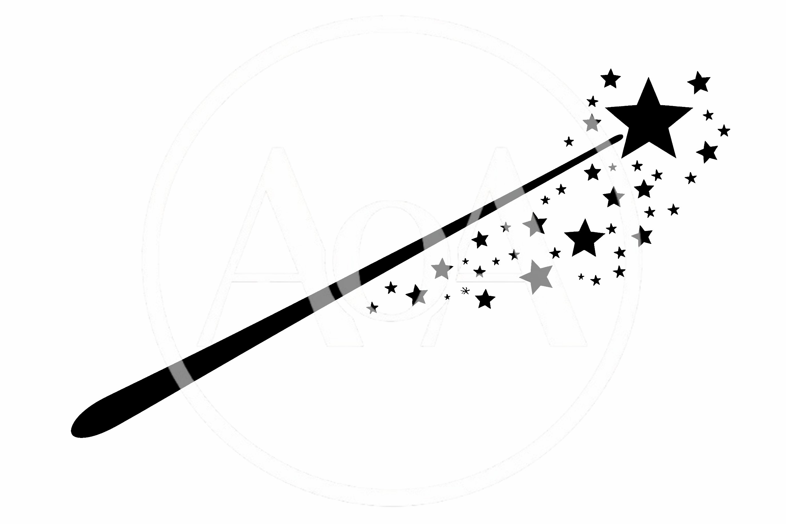 Magic Wand With Sparkling Star Trail Illustration