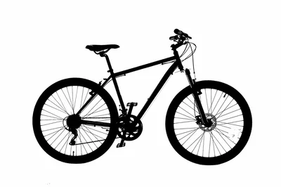 Black Silhouette Of A Mountain Bike