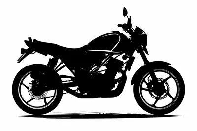 Black Silhouette Of A Sport Motorcycle