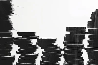 Stacked Coins Representing Financial Growth and Savings