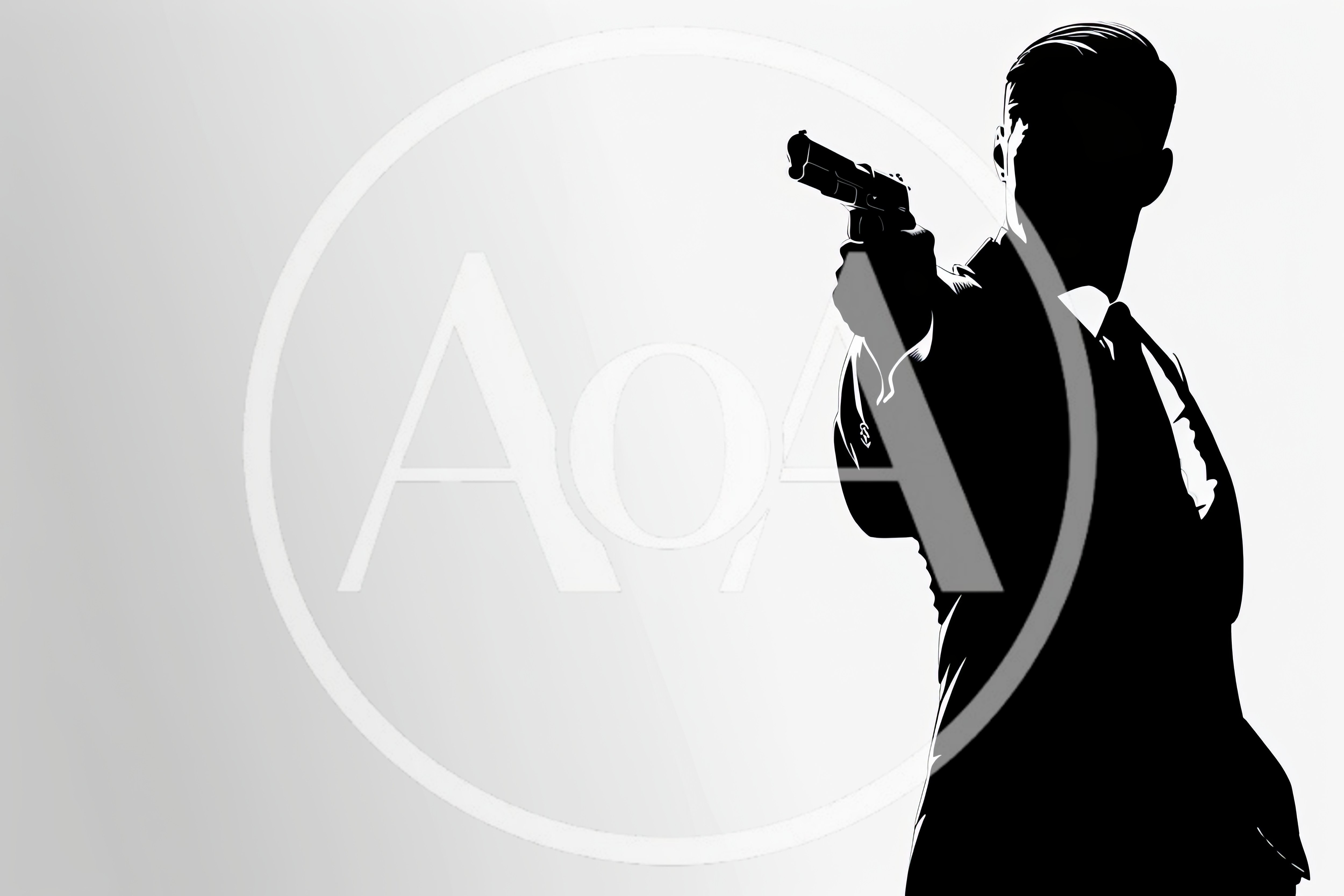 Silhouette Of A Man Holding A Handgun