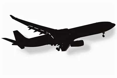 Silhouette Of A Commercial Airplane Taking Off
