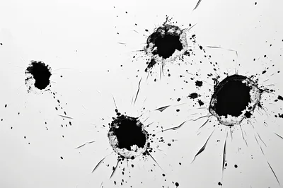 Bullet Holes In White Surface