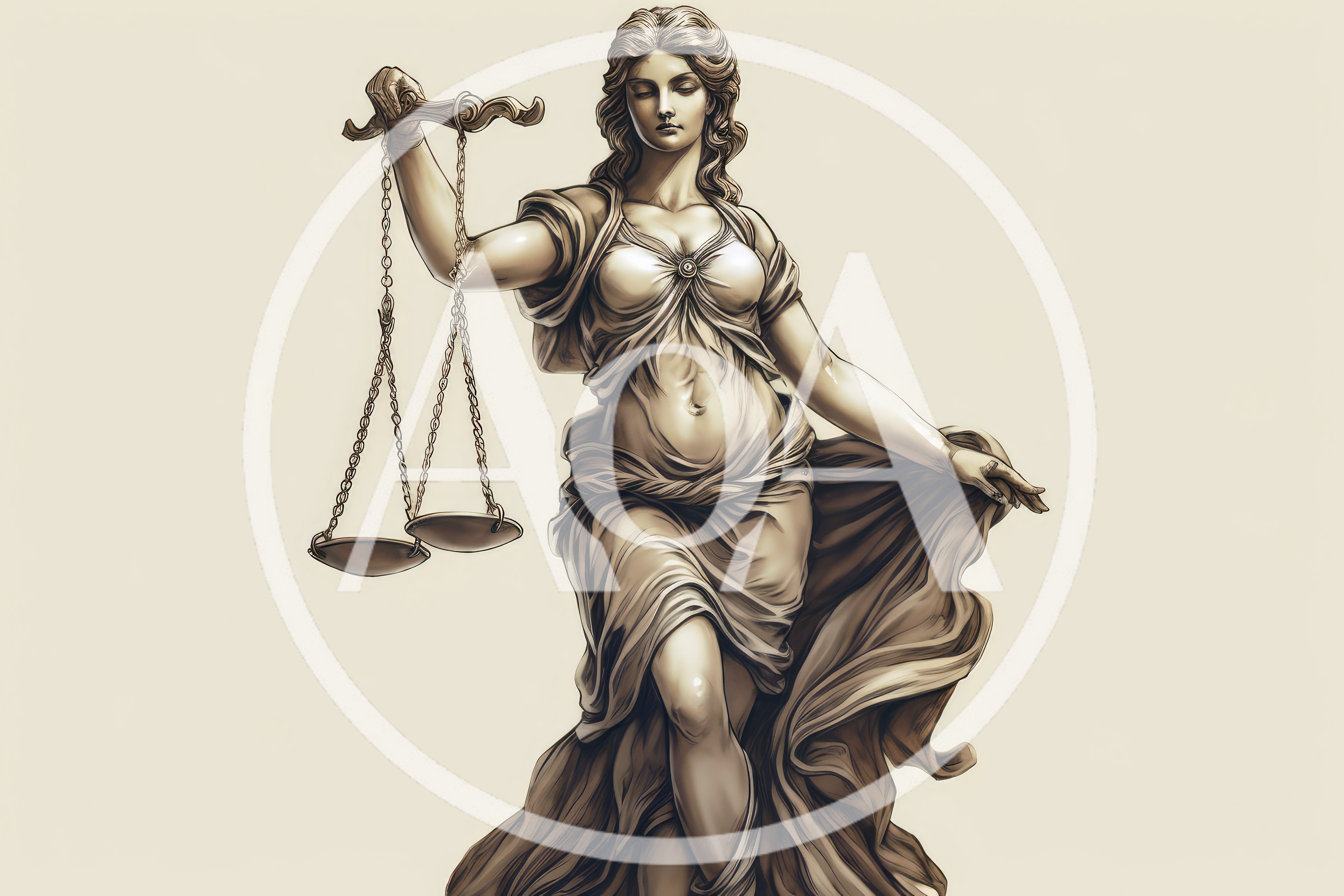Statue Of Lady Justice Holding Scales