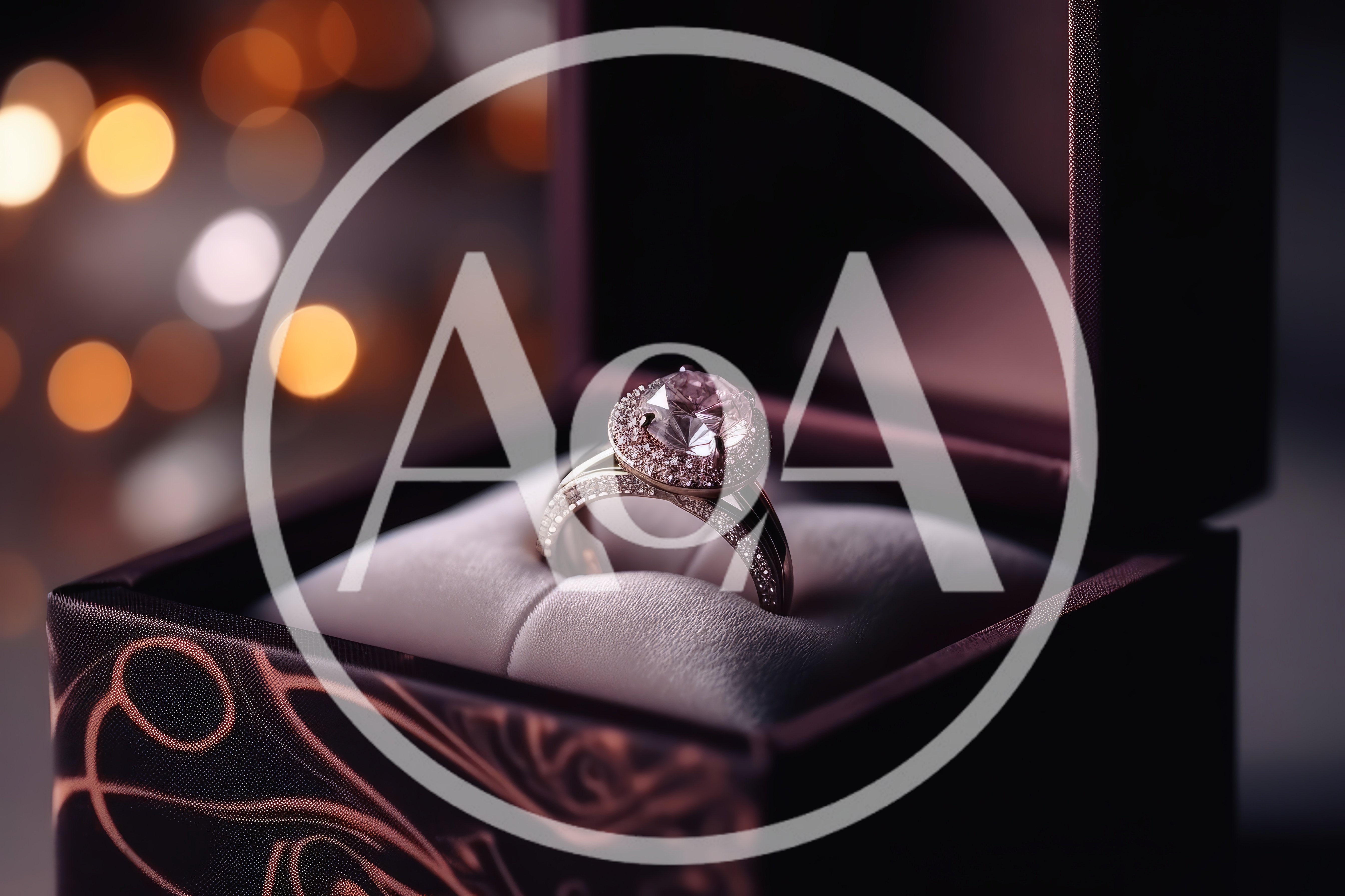 Diamond Engagement Ring Inside An Elegant Jewelry Box