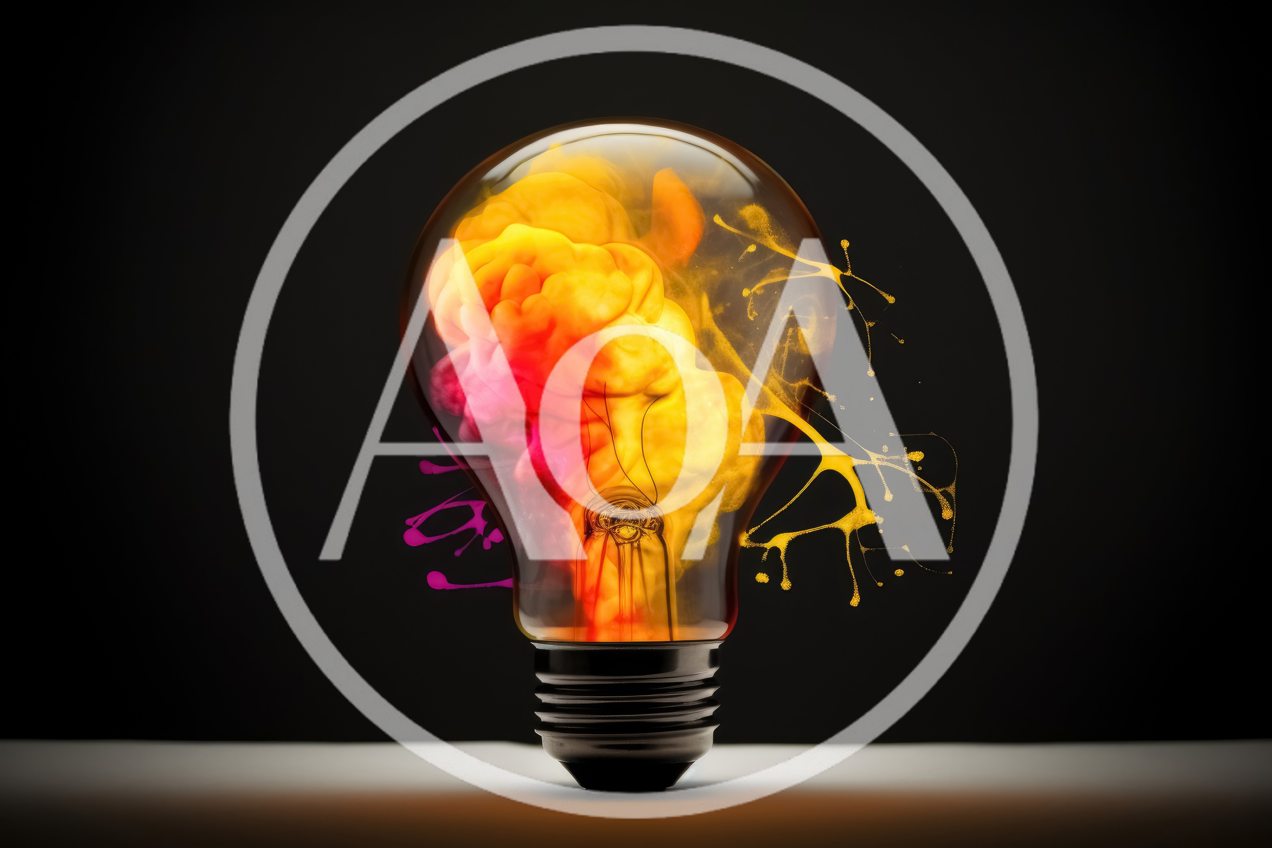 Light Bulb Containing A Vibrant Exploding Brain