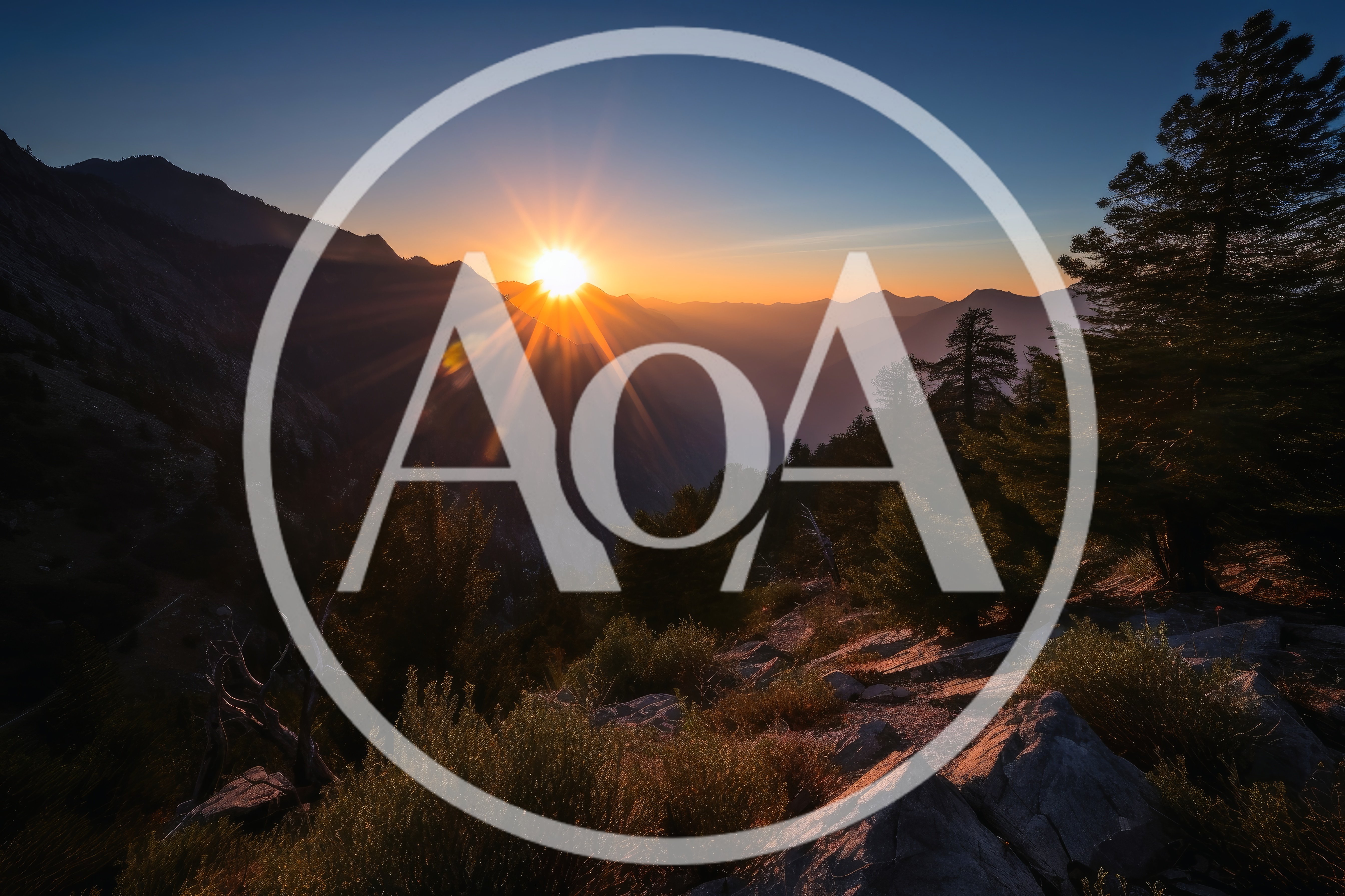 Golden Sunset Over Rugged Sierra Nevada Mountain Range