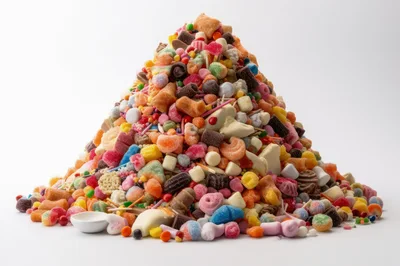 Large Pile Of Assorted Colorful Candy