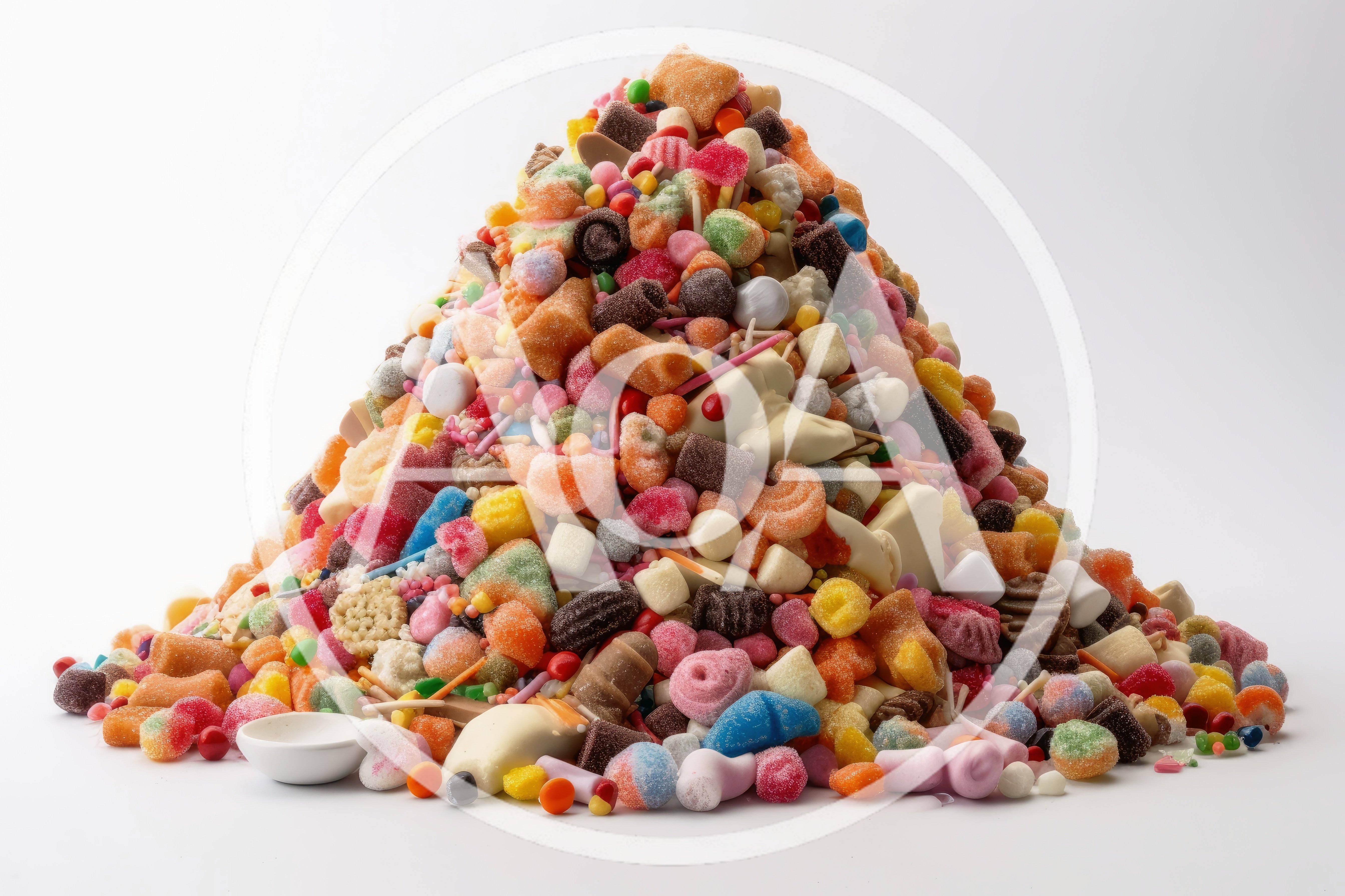 Large Pile Of Assorted Colorful Candy