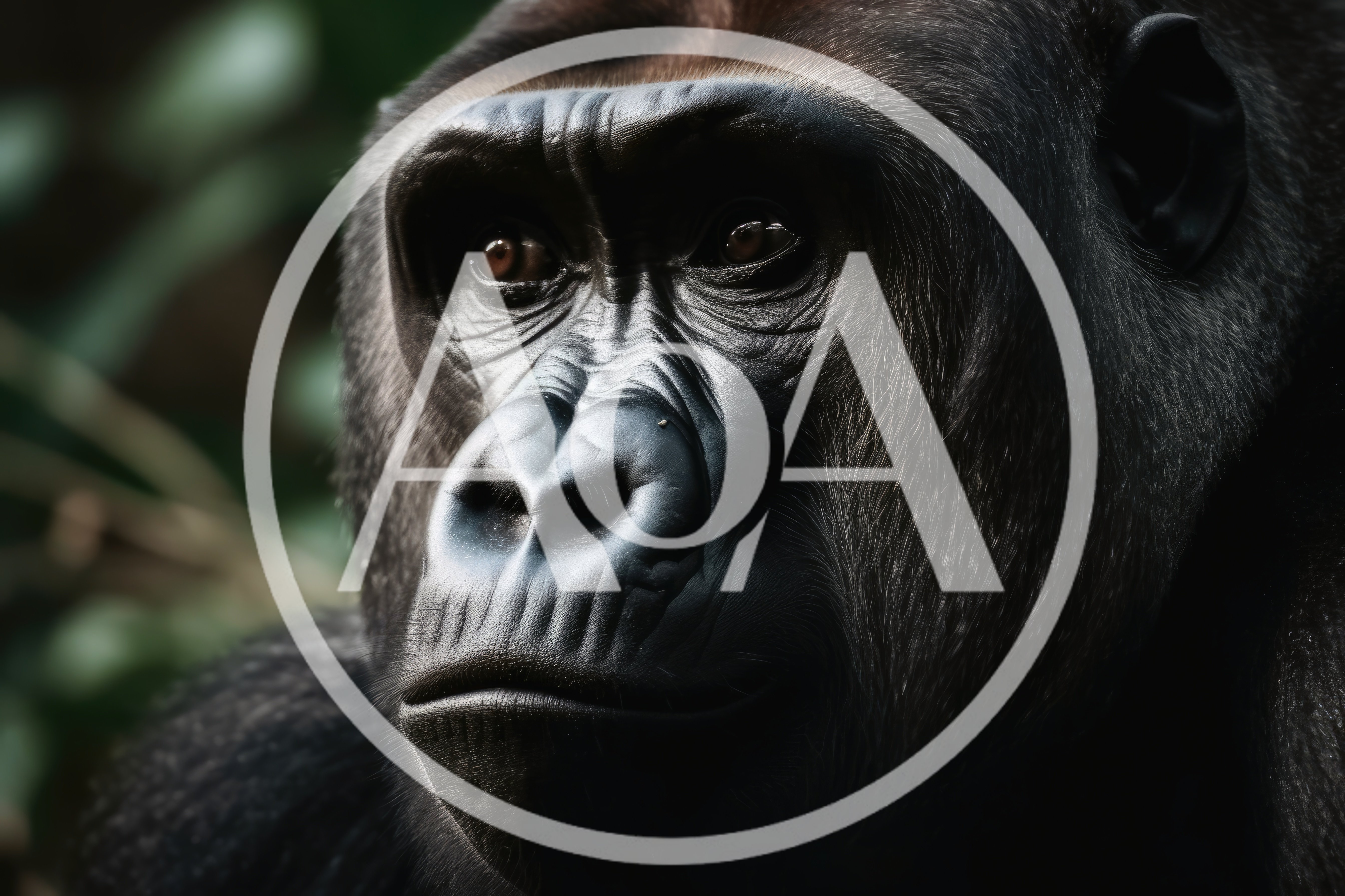 Close Up Portrait Of A Western Lowland Gorilla