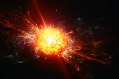 Cosmic Explosion Of A Massive Burning Star